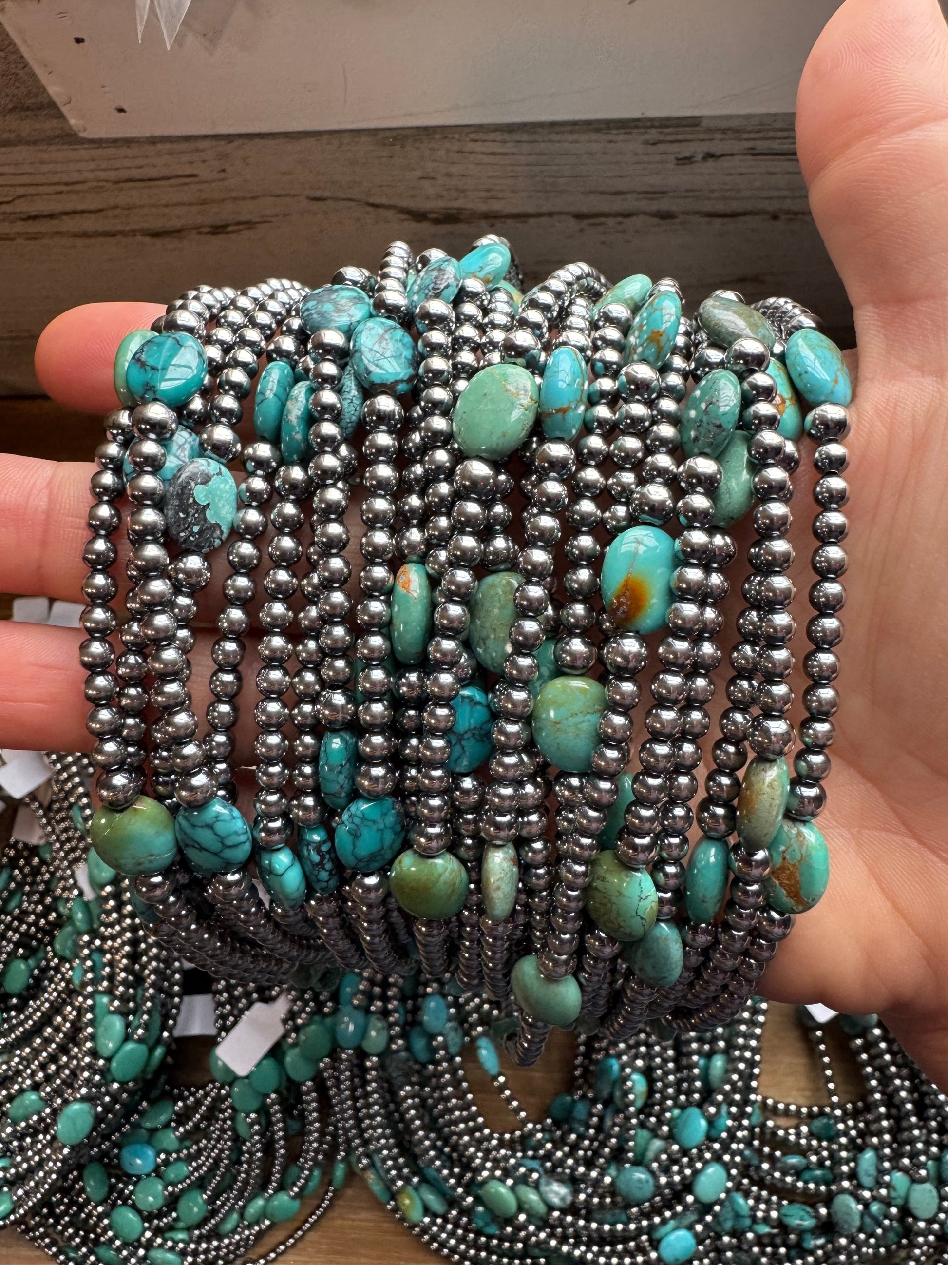 15-Inch Turquoise Necklace with 4mm & 5mm Beads The Bijoux FAB Jewelry