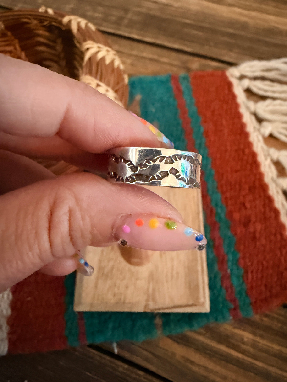 Handcrafted Sterling Silver Band Ring Nizhoni Traders LLC