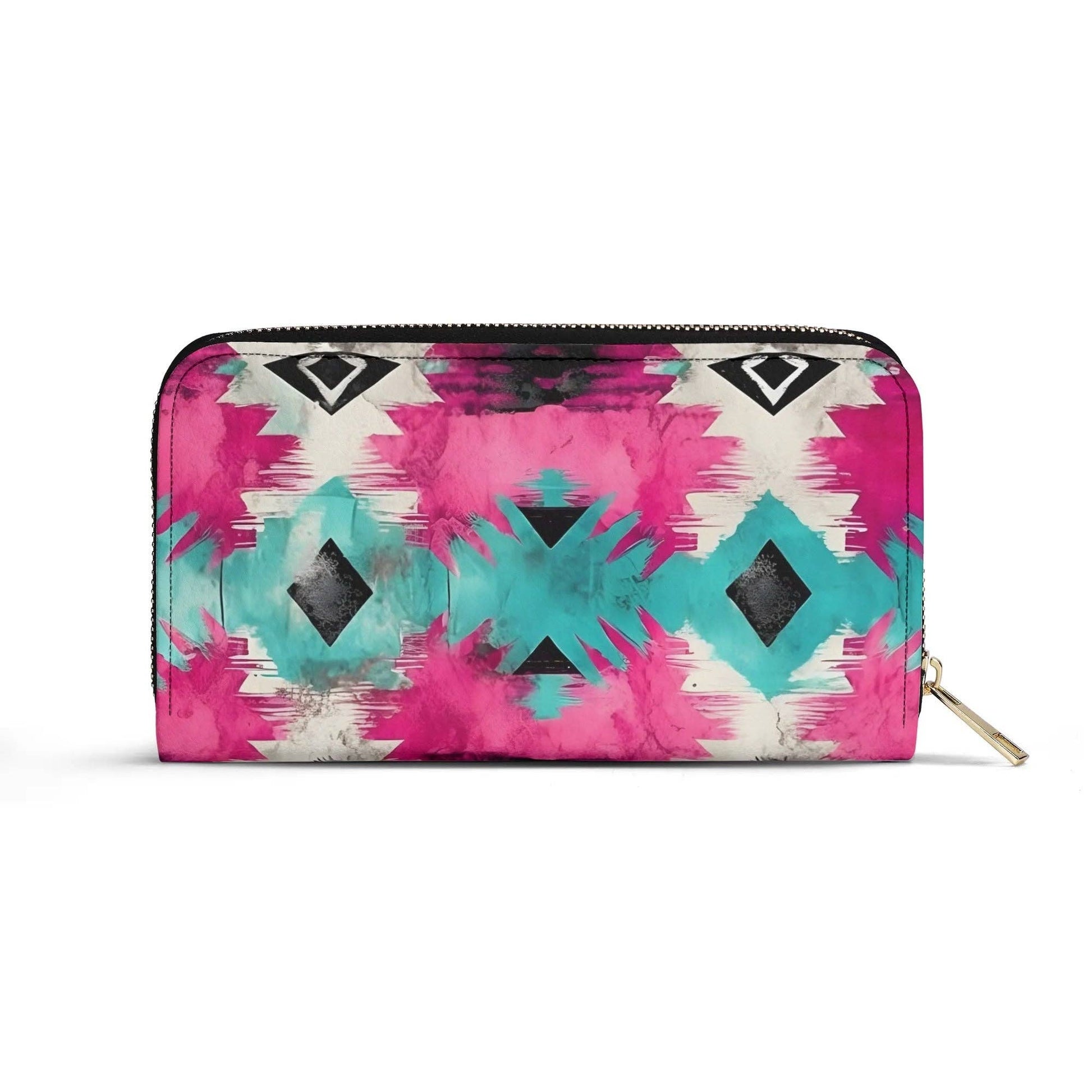 Aztec Turquoise & Pink PU Leather Wallet Sweetly Sunkissed