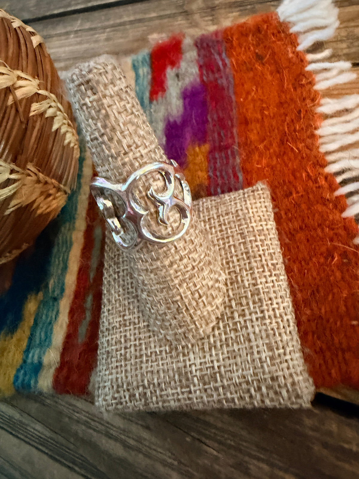 Handcrafted Sterling Silver Band Ring Size 8 by Francis L. Begay Nizhoni Traders LLC