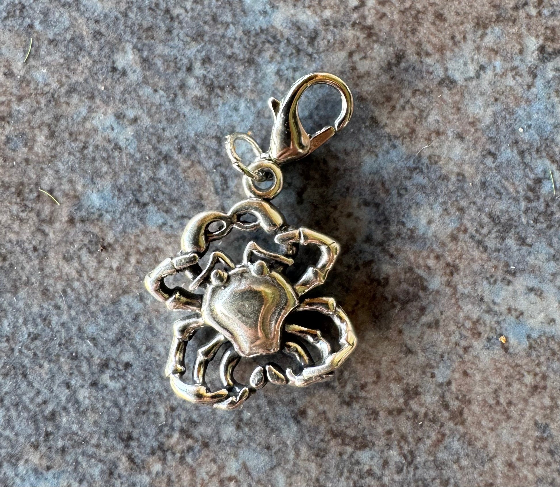 Handcrafted Sterling Silver Cancer/ Crab Charm Nizhoni Traders LLC