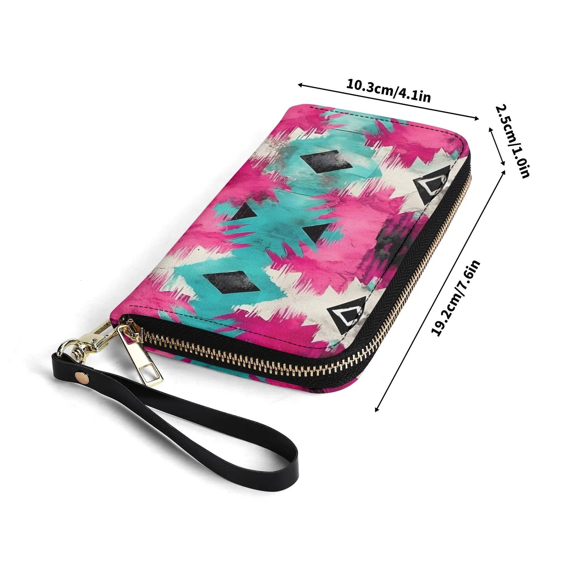 Aztec Turquoise & Pink PU Leather Wallet Sweetly Sunkissed