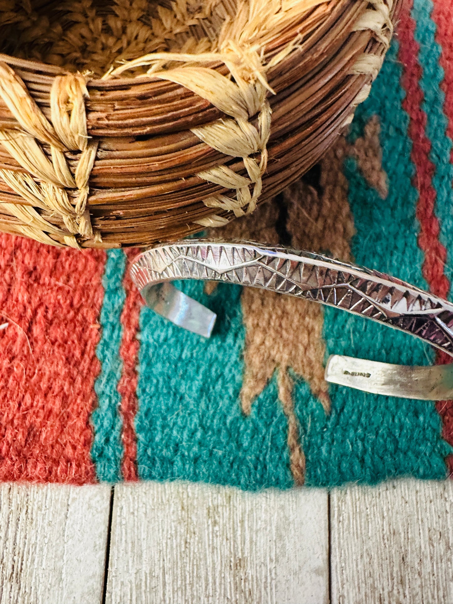 Handcrafted Sterling Silver Cuff Bracelet Nizhoni Traders LLC