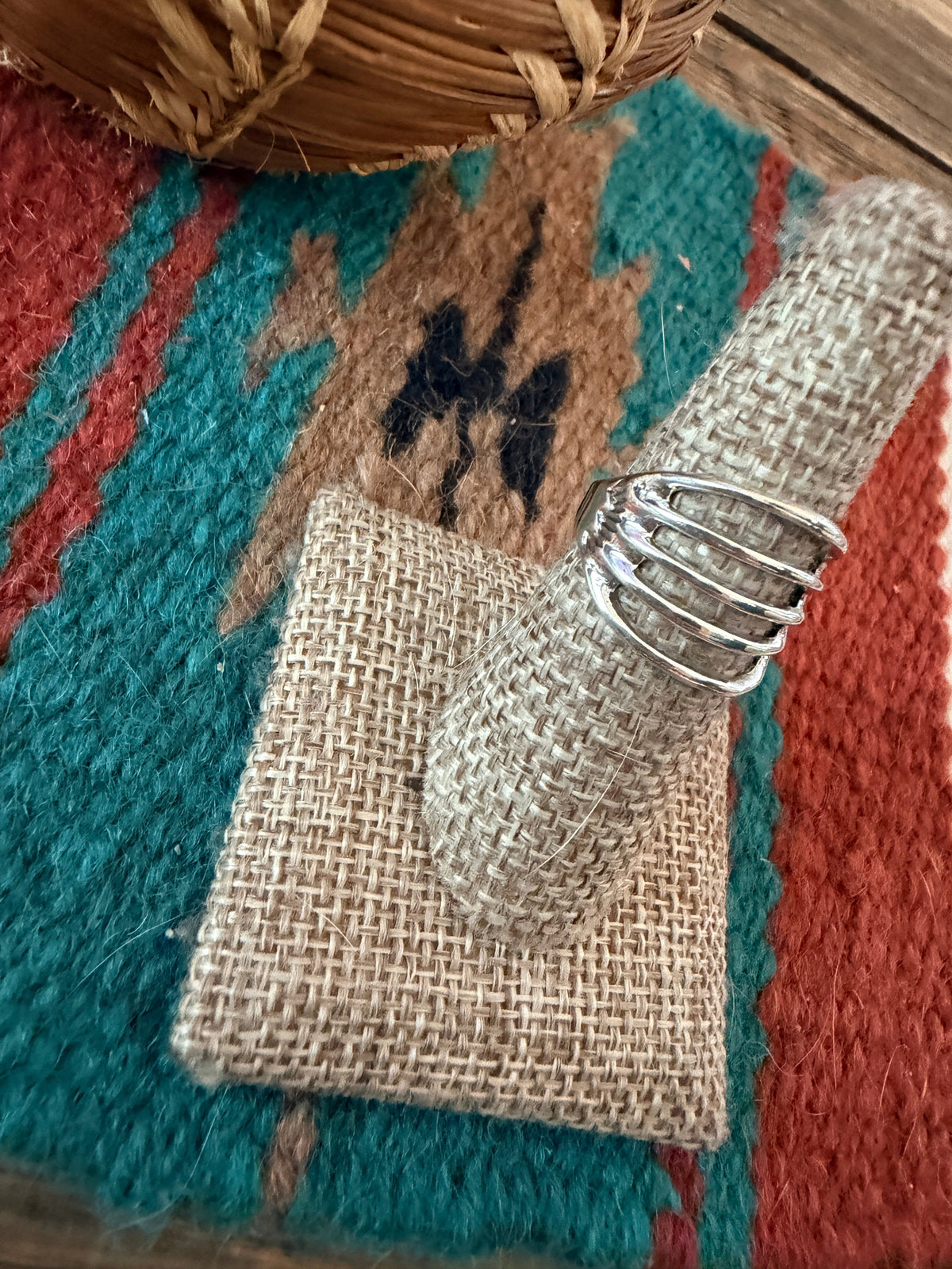 Handcrafted Sterling Silver Band Ring by Francis L. Begay Nizhoni Traders LLC