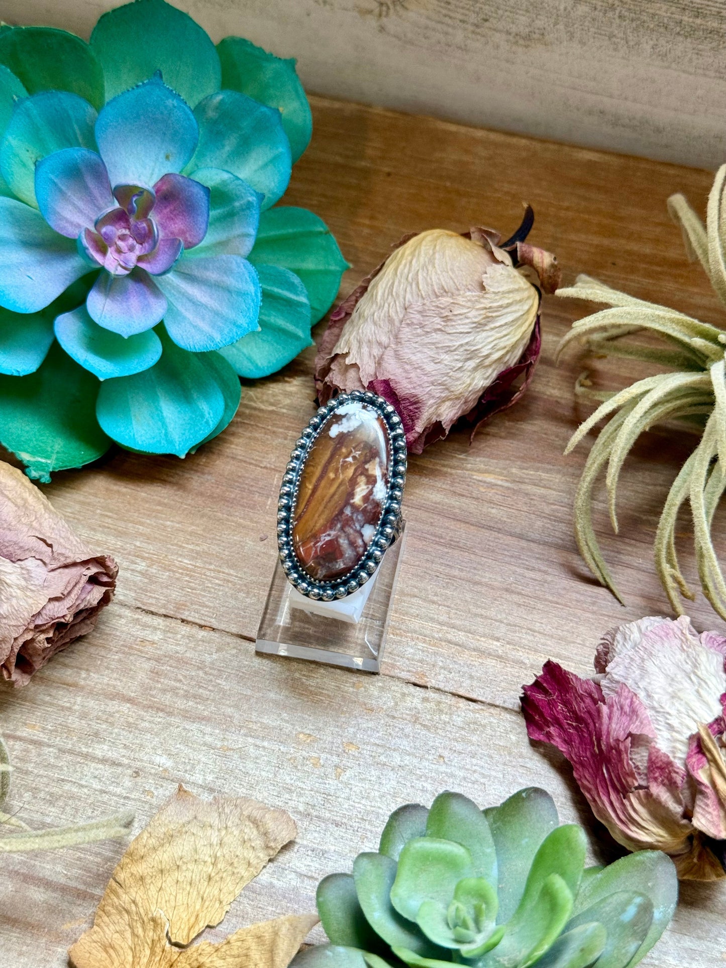 MJ Wild Horse Sterling Silver Ring – Adjustable Oval The Bijoux FAB Jewelry