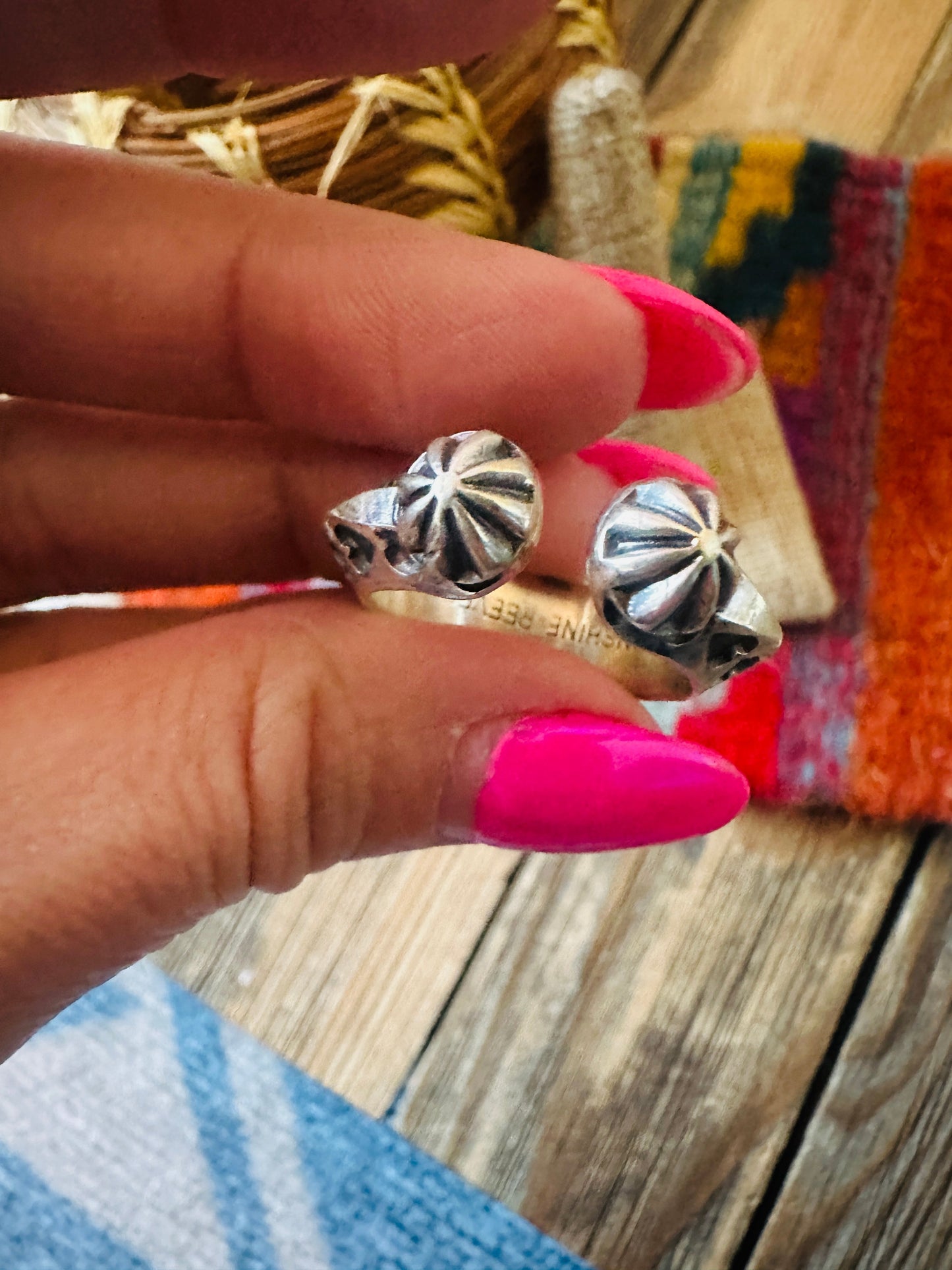 Handcrafted Sterling Silver Band Ring Size 7.75 by Sunshine Reeves Nizhoni Traders LLC