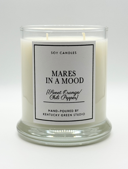 Mares in a Mood Soy Wax Candle Kentucky Green Studio