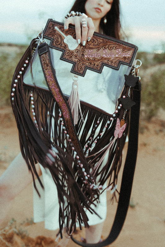 Dolly Taught Me Clear Bag a Haute Southern Hyde by Beth Marie Exclusive Haute Southern Hyde