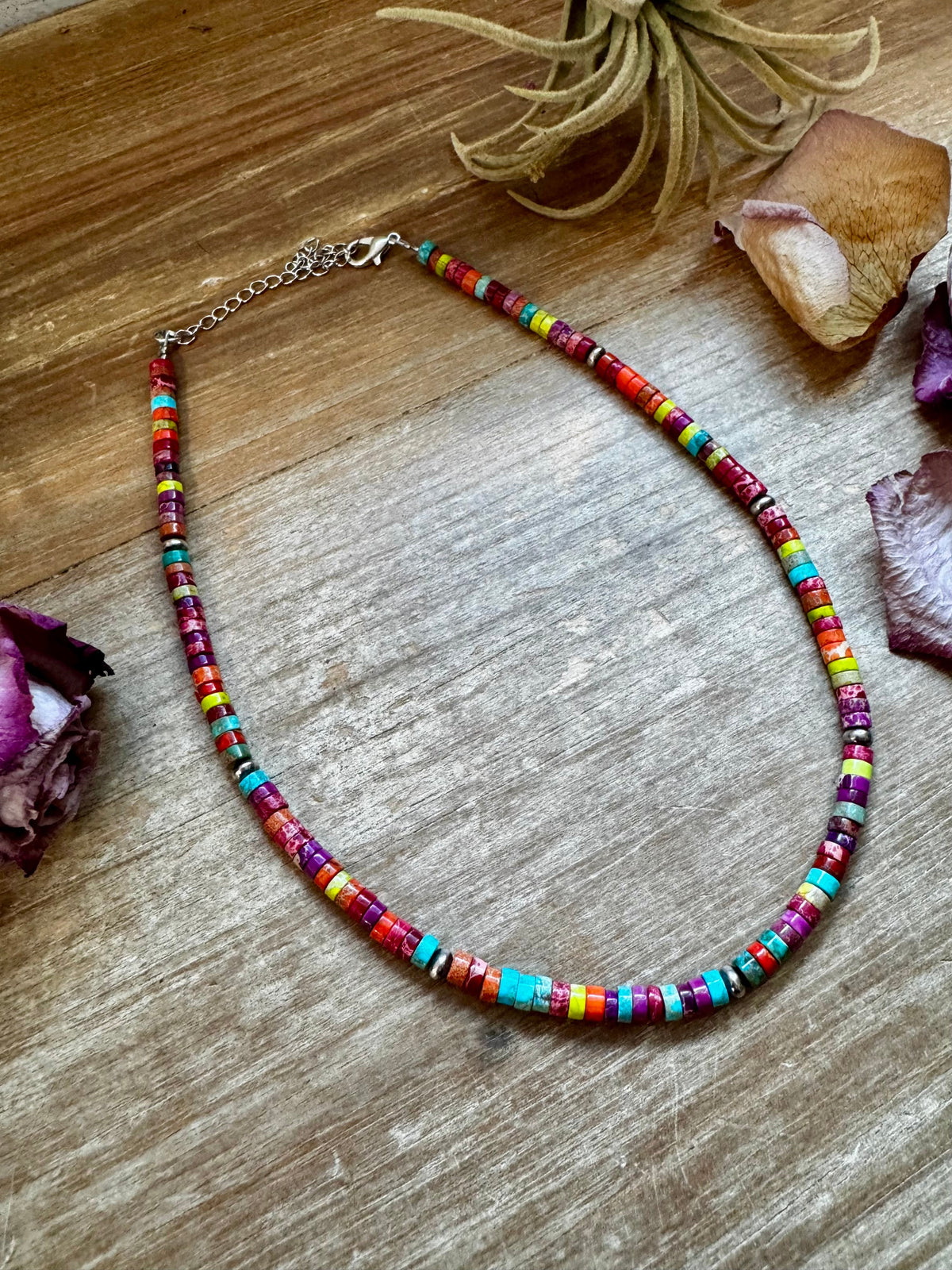Magnesite Heishi Choker – Sterling Silver Pearls The Bijoux FAB Jewelry