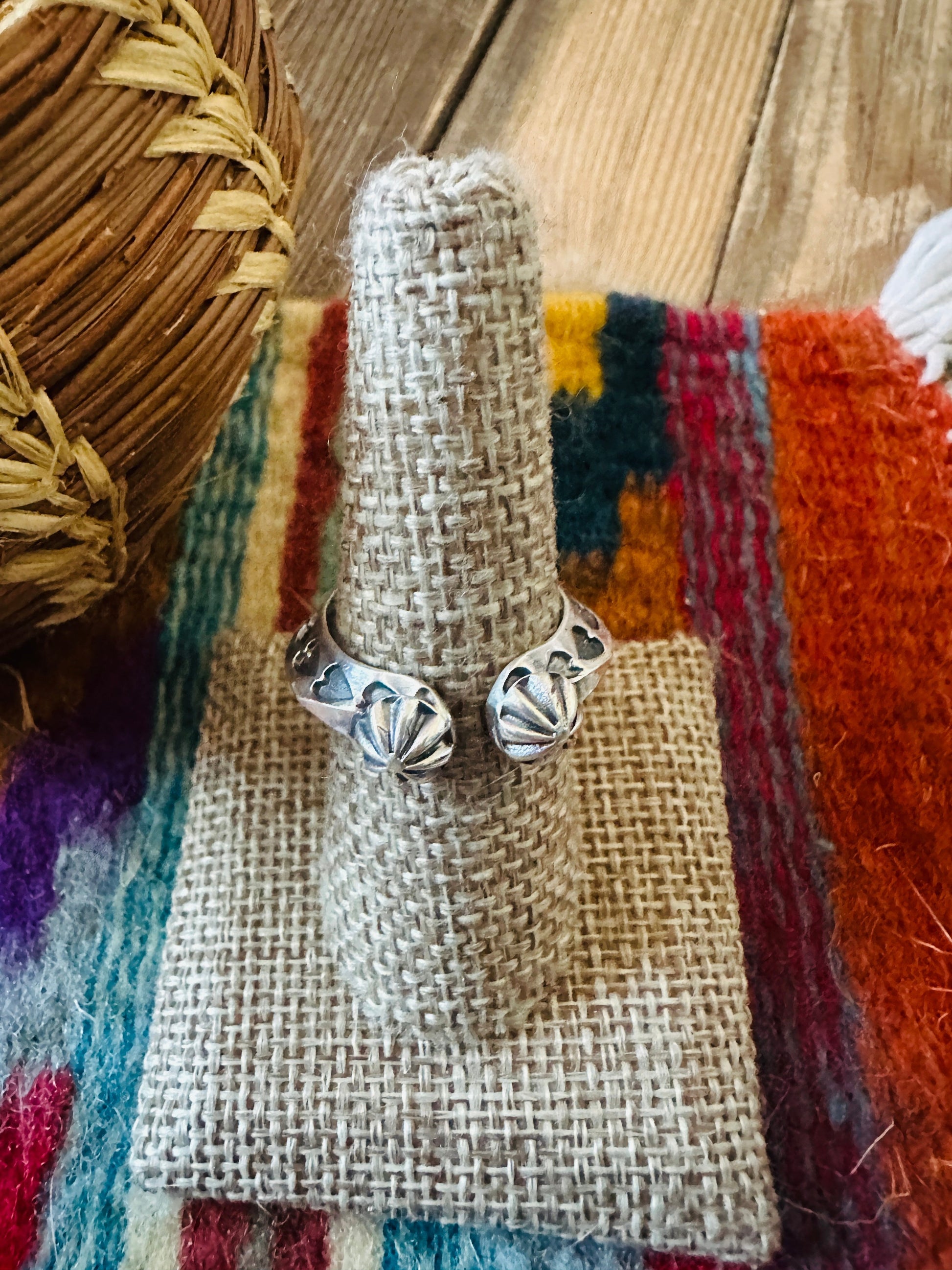 Handcrafted Sterling Silver Band Ring Size 7.75 by Sunshine Reeves Nizhoni Traders LLC