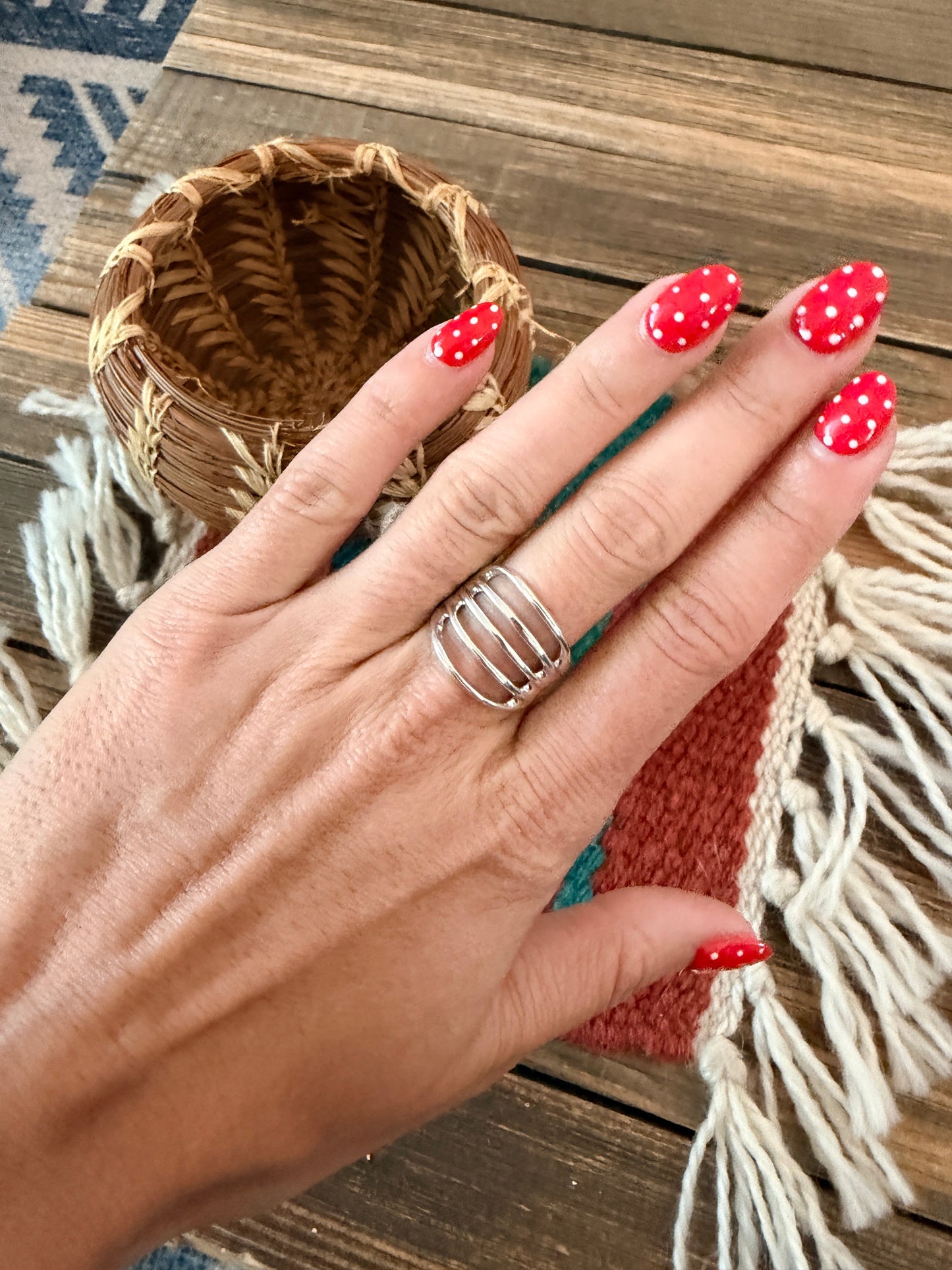 Handcrafted Sterling Silver Band Ring by Francis L. Begay Nizhoni Traders LLC
