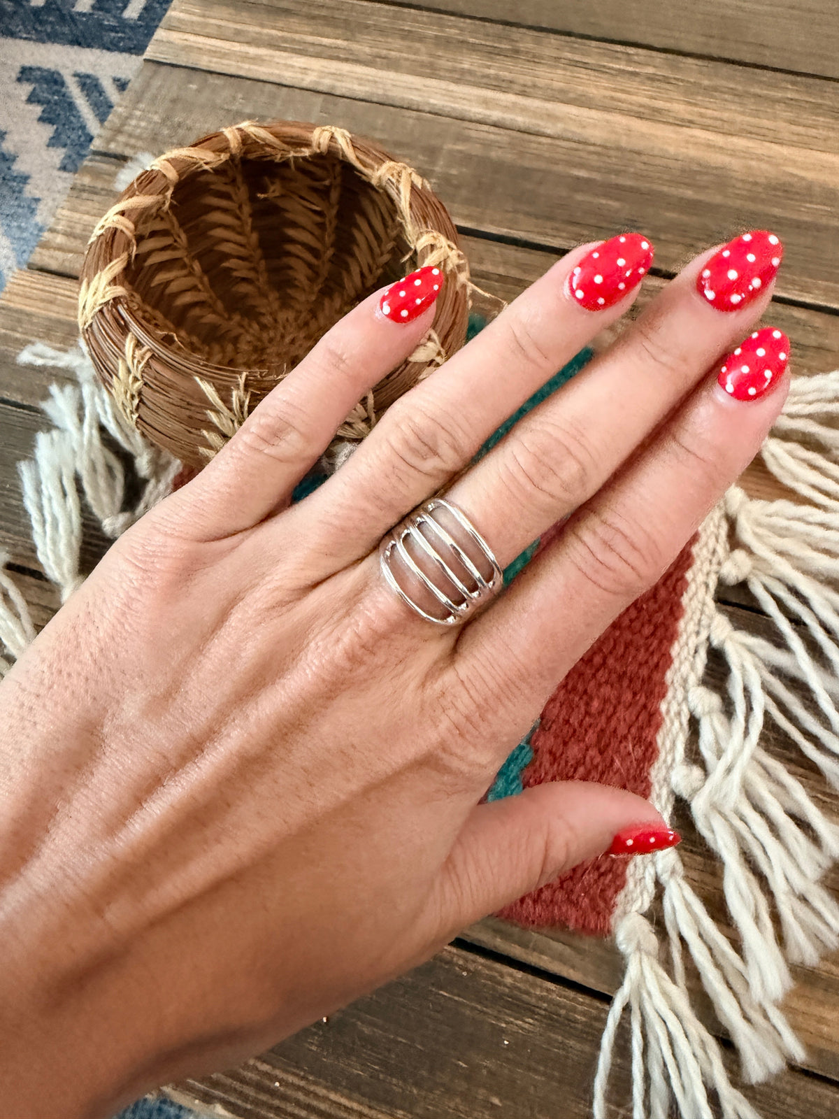 Handcrafted Sterling Silver Band Ring by Francis L. Begay Nizhoni Traders LLC