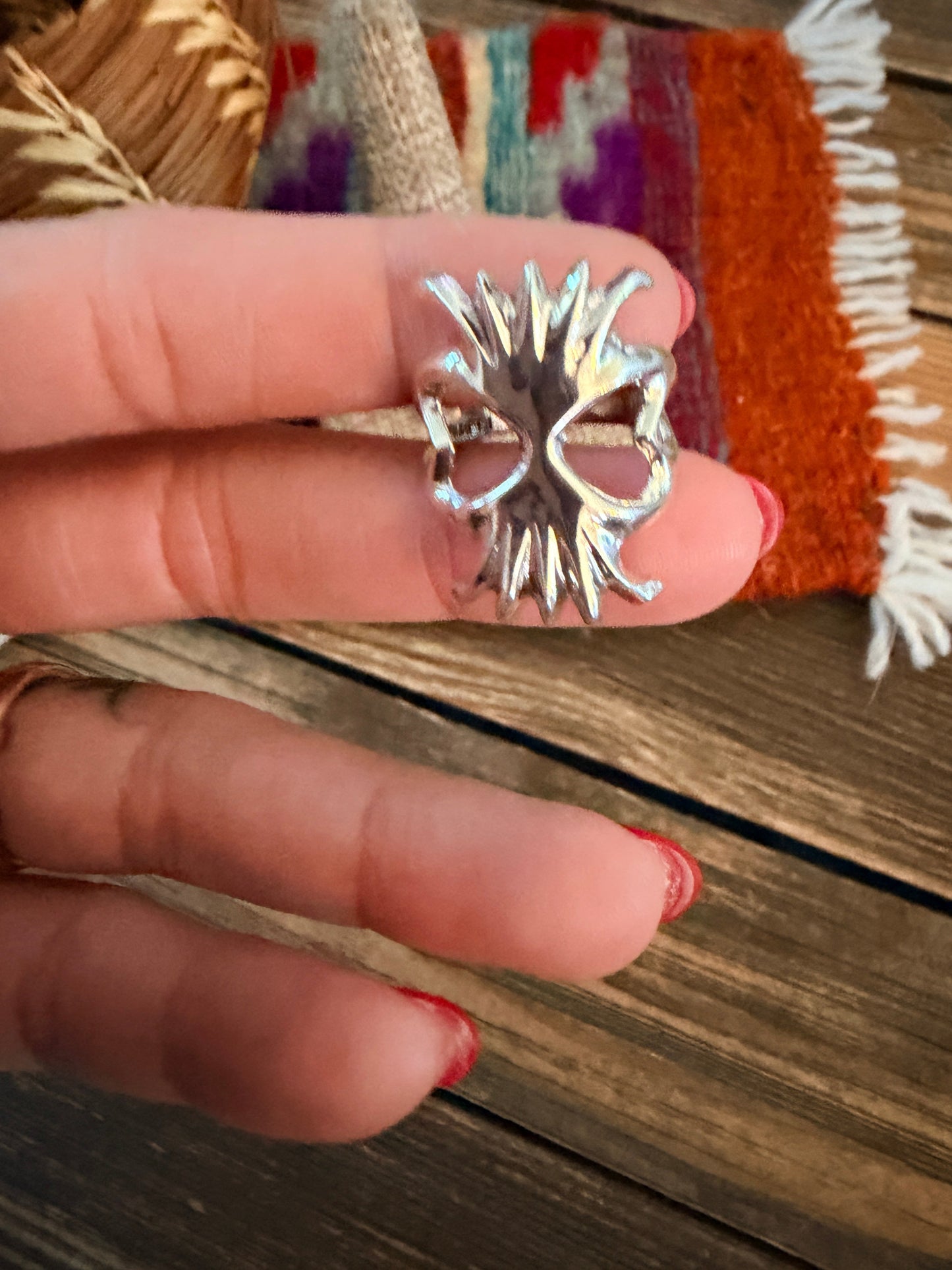 Handcrafted Sterling Silver Band Ring by Francis L. Begay Nizhoni Traders LLC