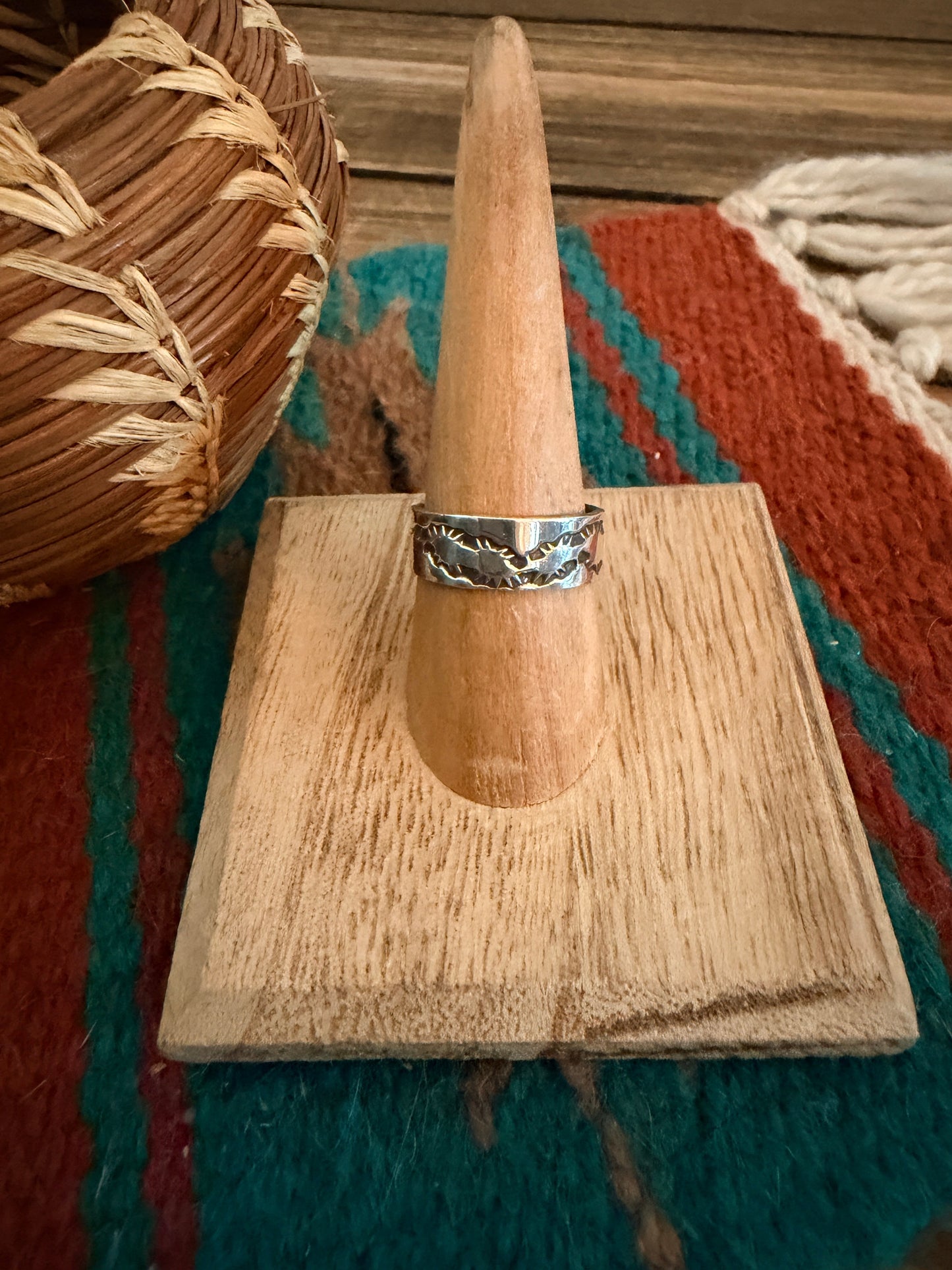 Handcrafted Sterling Silver Band Ring Nizhoni Traders LLC
