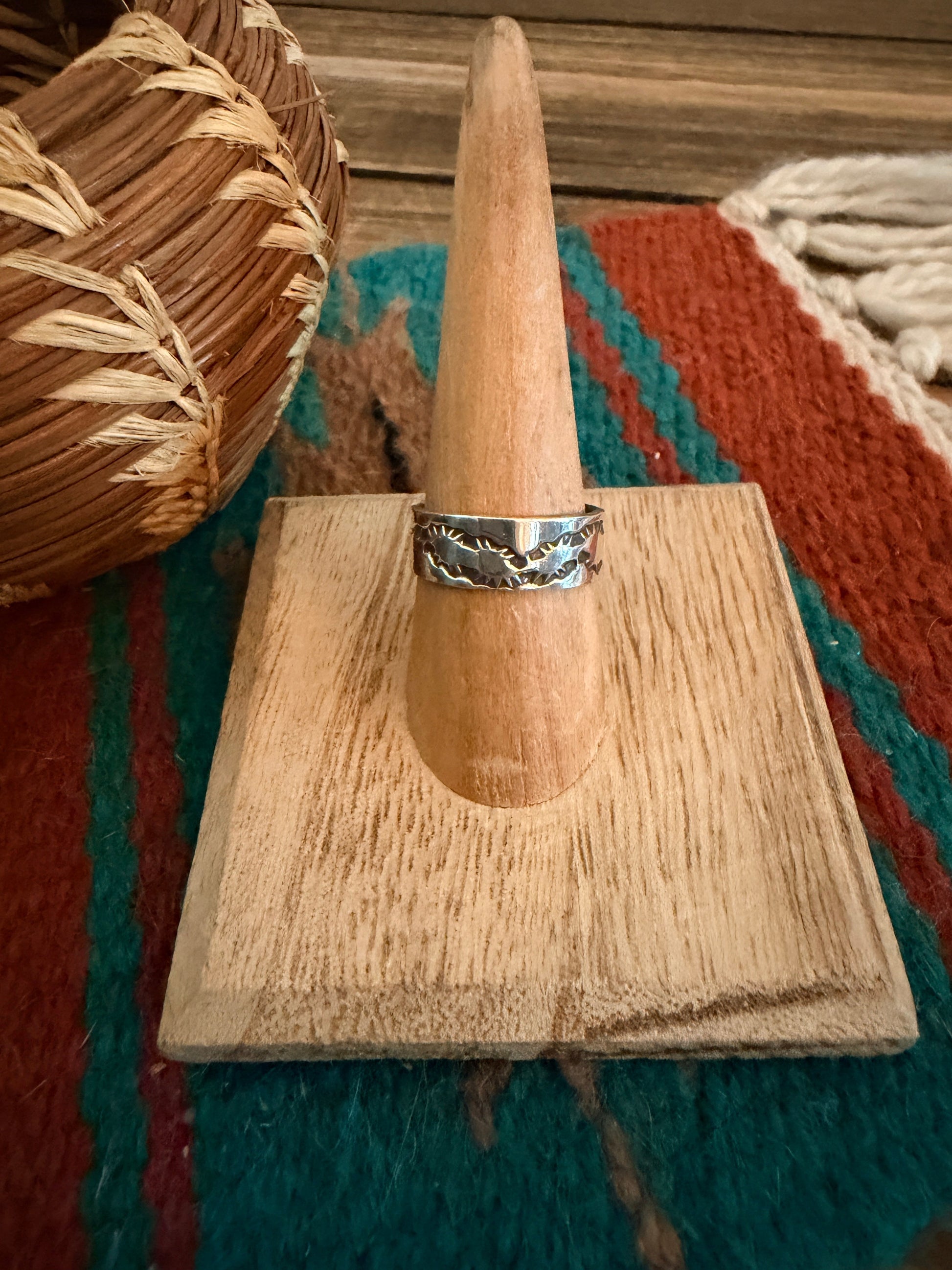 Handcrafted Sterling Silver Band Ring Nizhoni Traders LLC