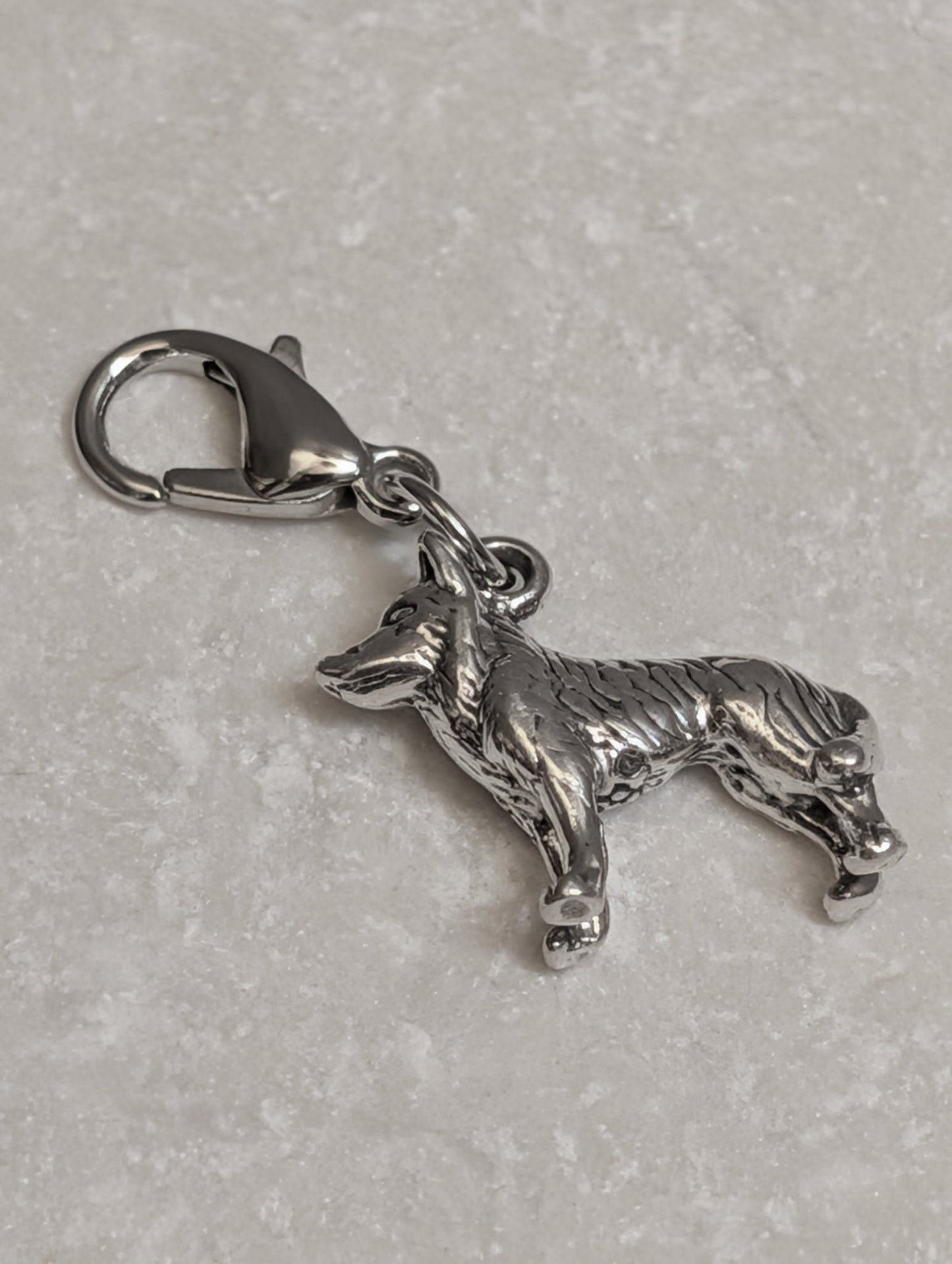 Handcrafted Sterling Silver Husky Dog Charm Nizhoni Traders LLC