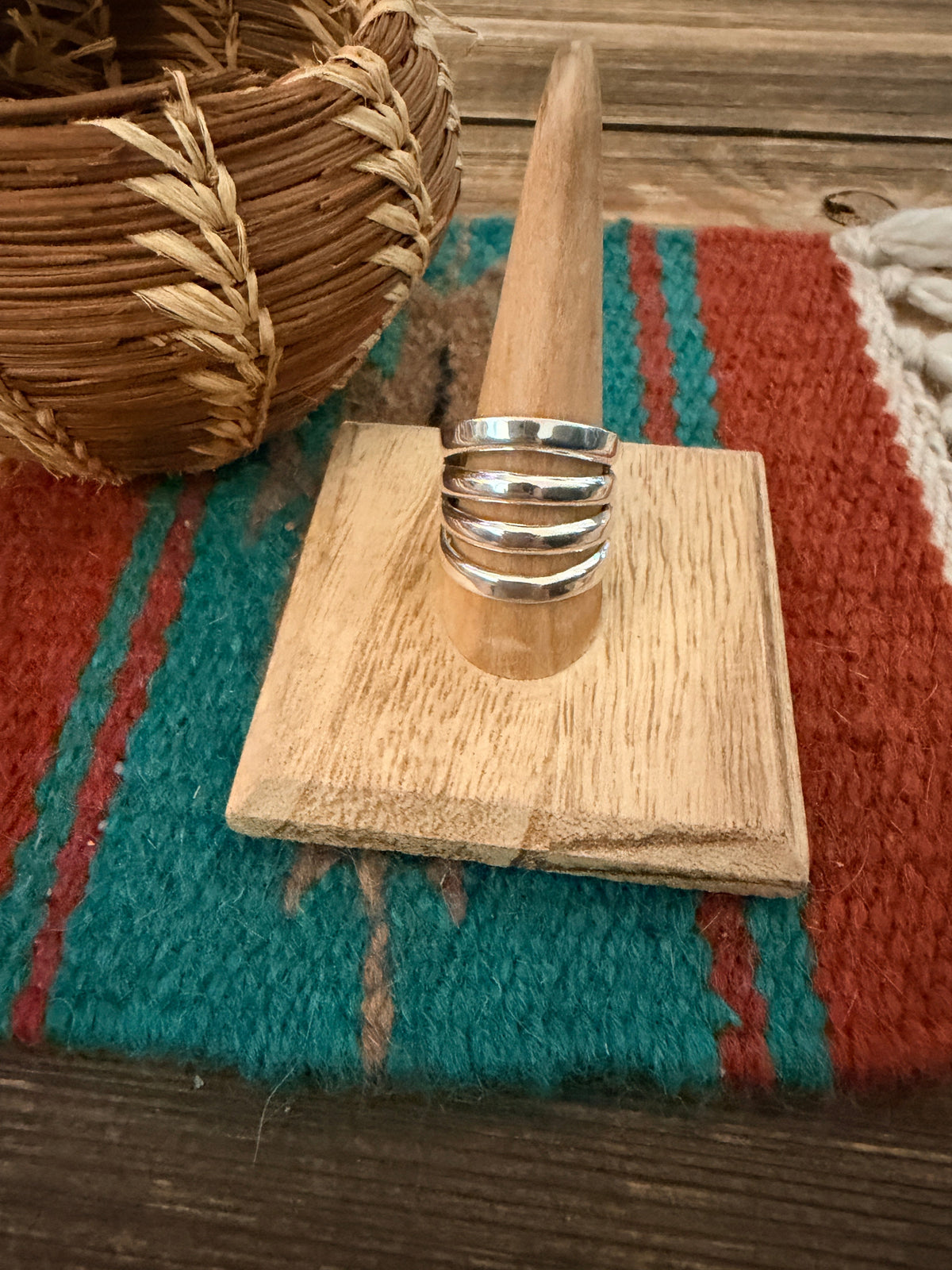 Handcrafted Sterling Silver Band Ring Nizhoni Traders LLC