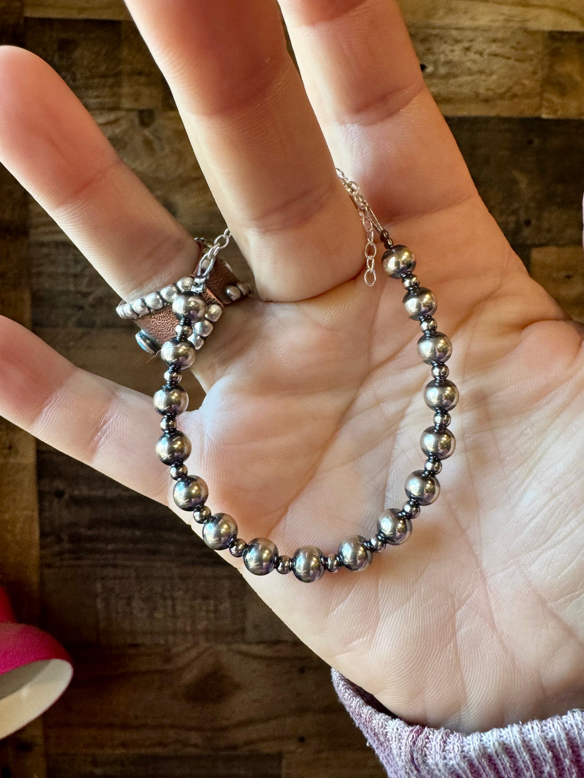 3 mm & 6 mm Sterling Silver Pearls bracelet The Bijoux FAB Jewelry