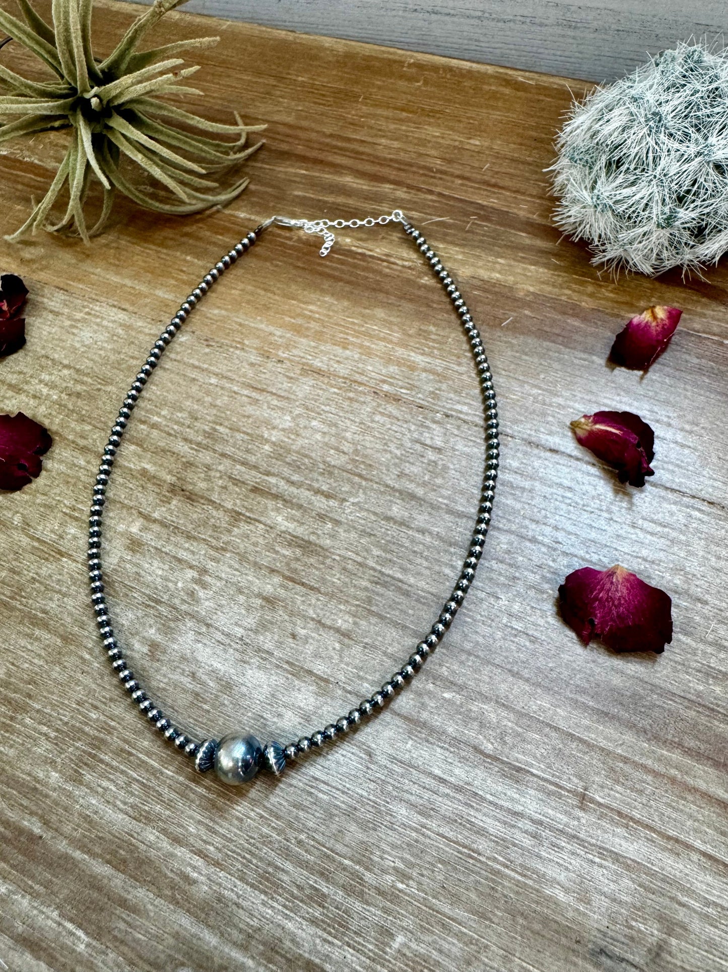 14 inch 3 mm sterling silver pearls  choker - 10 mm middle The Bijoux FAB Jewelry