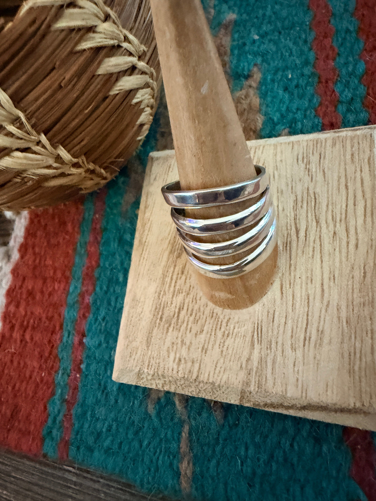 Handcrafted Sterling Silver Band Ring Nizhoni Traders LLC