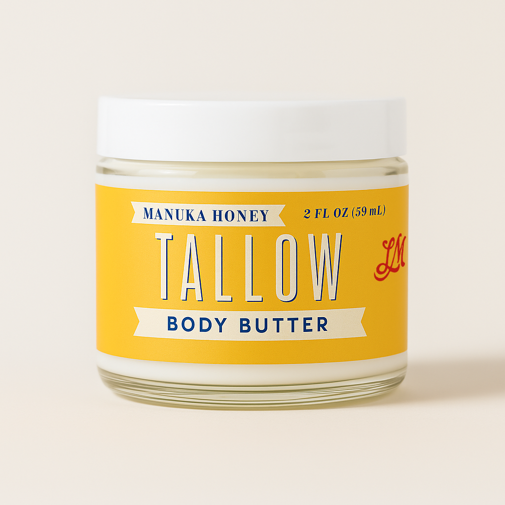 Manuka Honey + Rosehip Tallow Body Butter – Deeply Nourishing & Repairing Natural Skincare Lady May Tallow