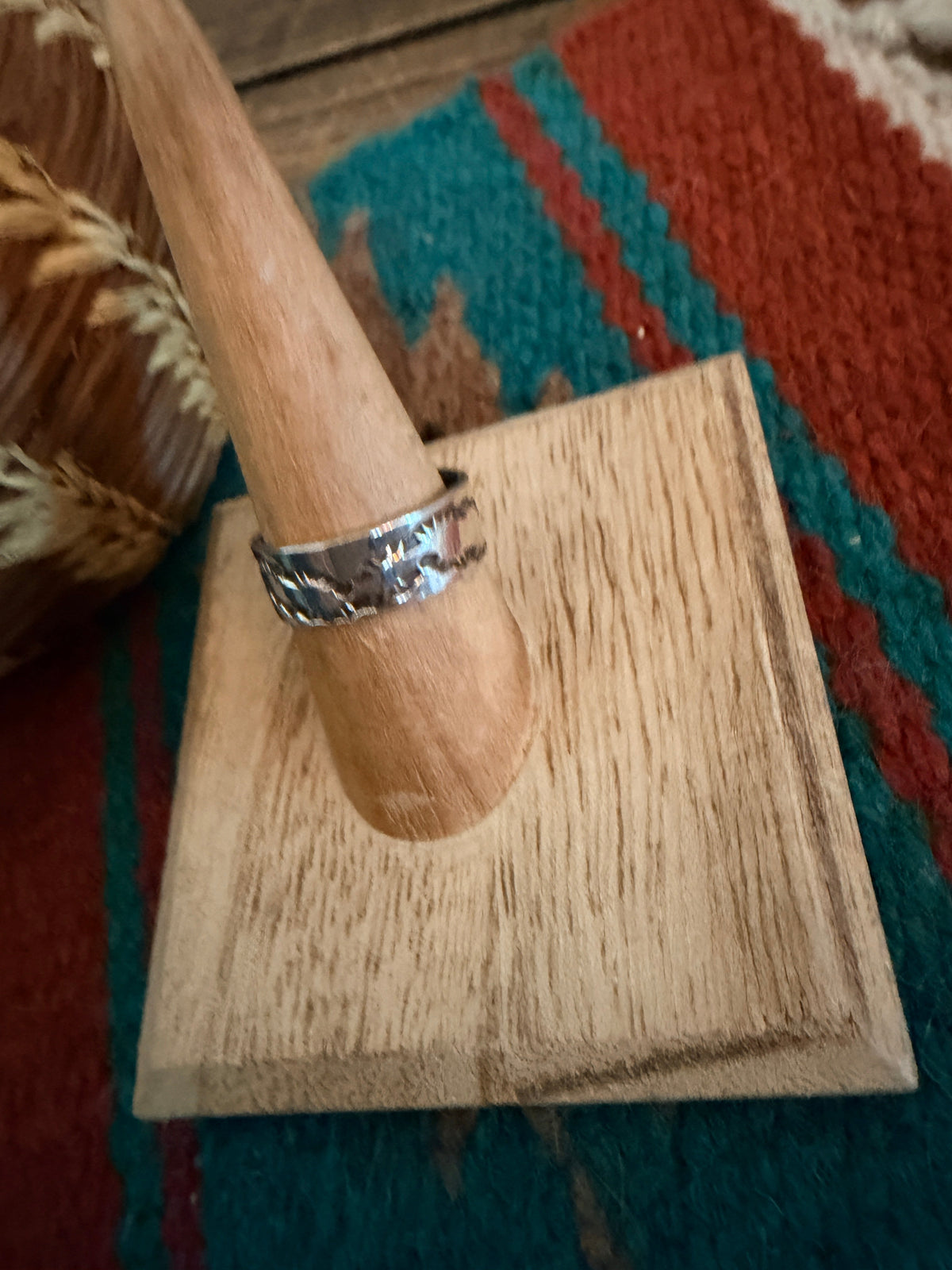 Handcrafted Sterling Silver Band Ring Nizhoni Traders LLC