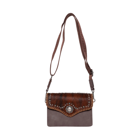 Montana West 100% Genuine Leather Hair-On Collection Crossbody CedarHill Country Market