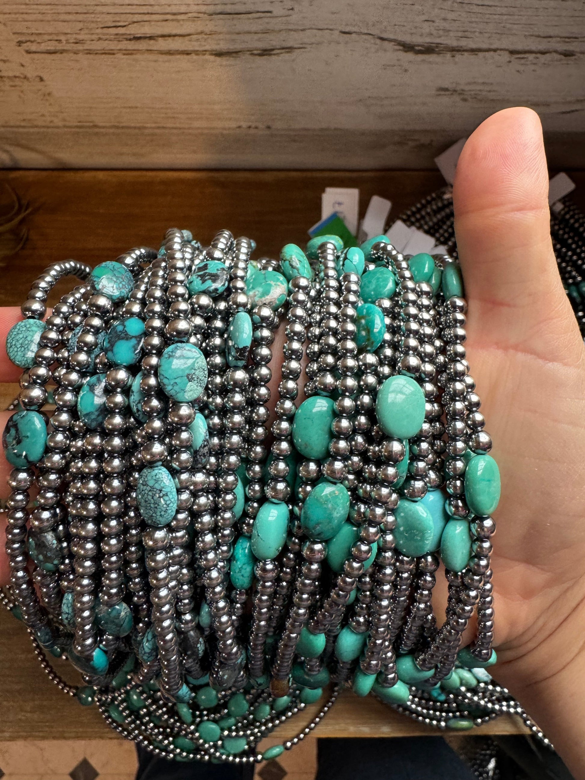 15-Inch Turquoise Necklace with 4mm & 5mm Beads The Bijoux FAB Jewelry