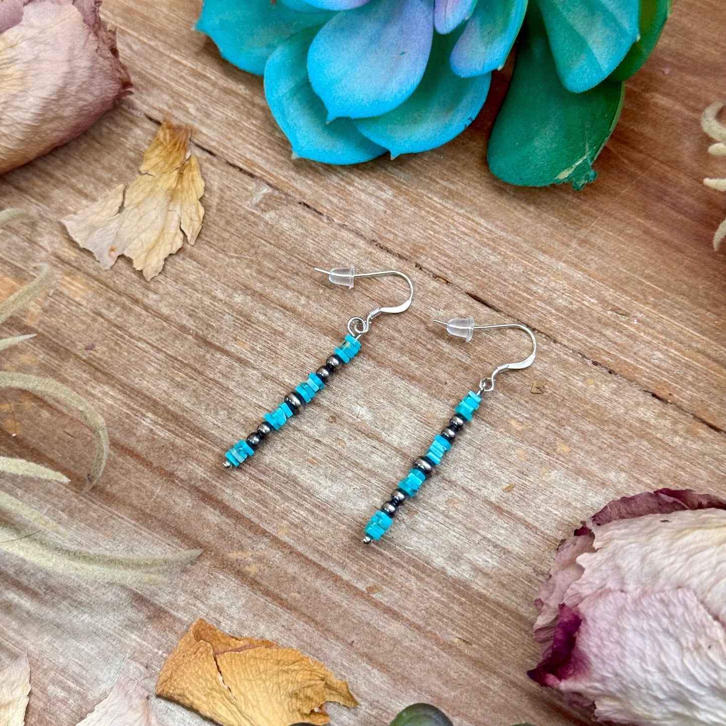 Turquoise Cube Dangle Earrings The Bijoux FAB Jewelry