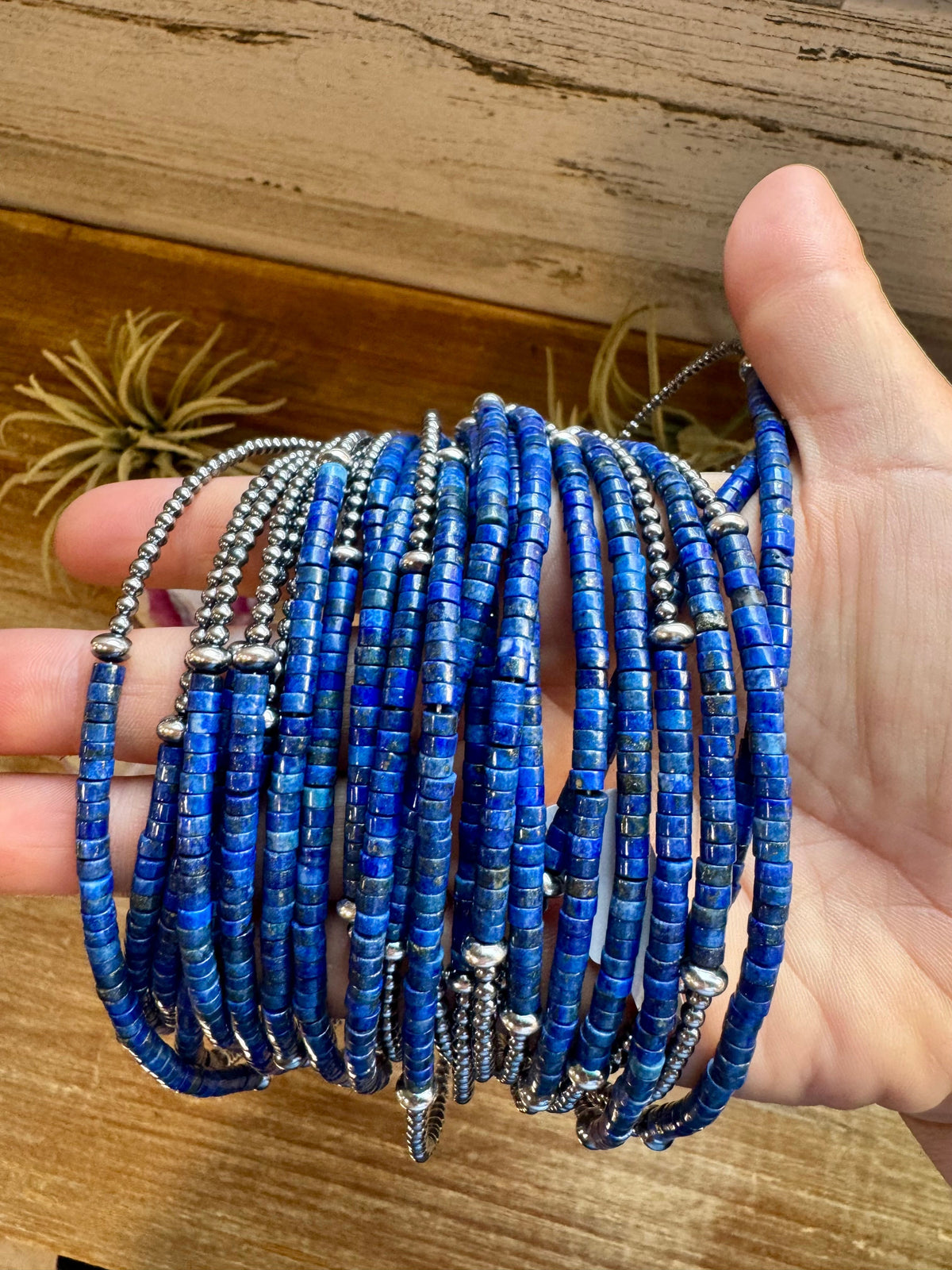 Lapis & Sterling Silver Pearl Choker The Bijoux FAB Jewelry