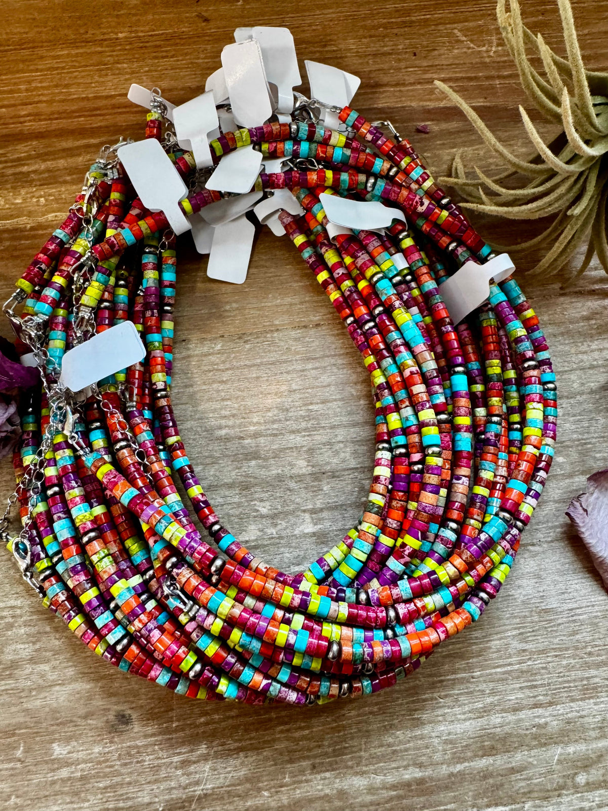 Magnesite Heishi Choker – Sterling Silver Pearls The Bijoux FAB Jewelry