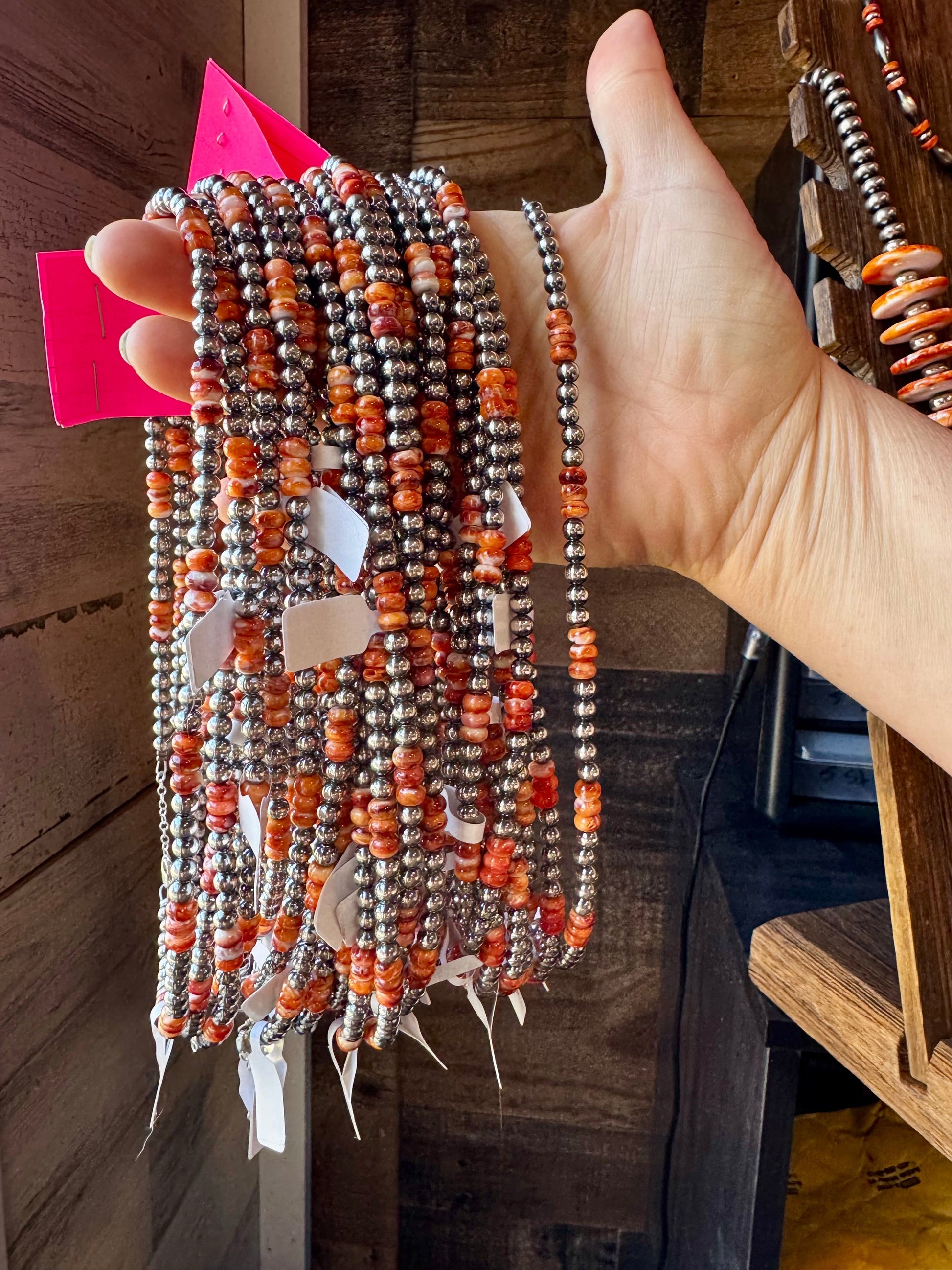 18-Inch Sterling Silver Pearl Necklace with Spiny Oyster (5mm) The Bijoux FAB Jewelry