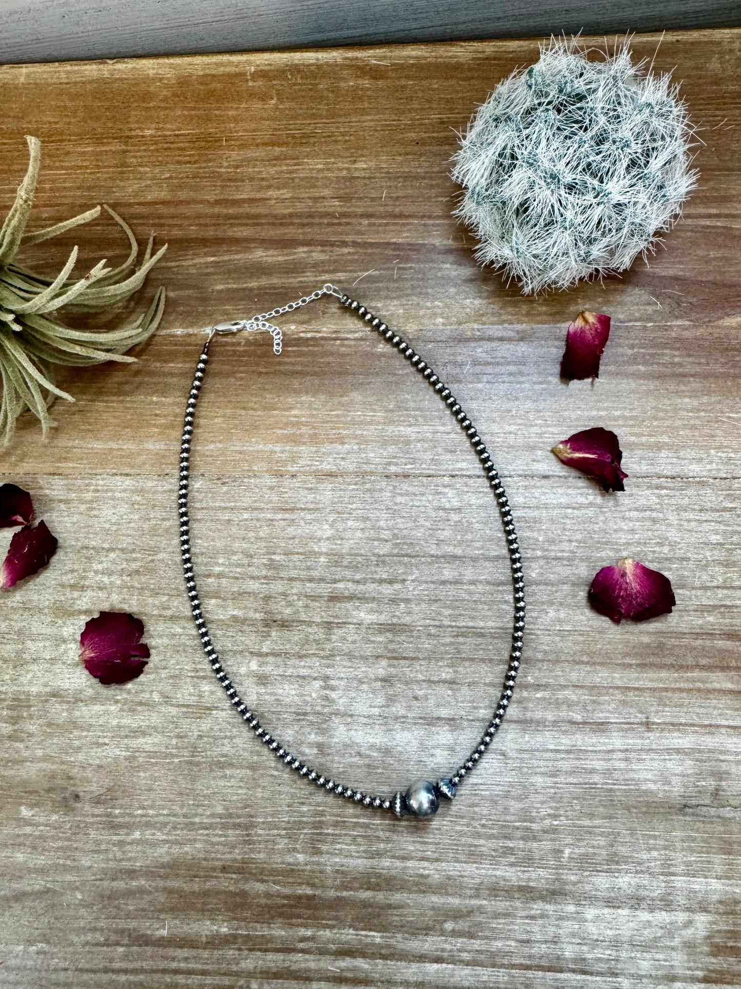 14 inch 3 mm sterling silver pearls  choker - 10 mm middle The Bijoux FAB Jewelry