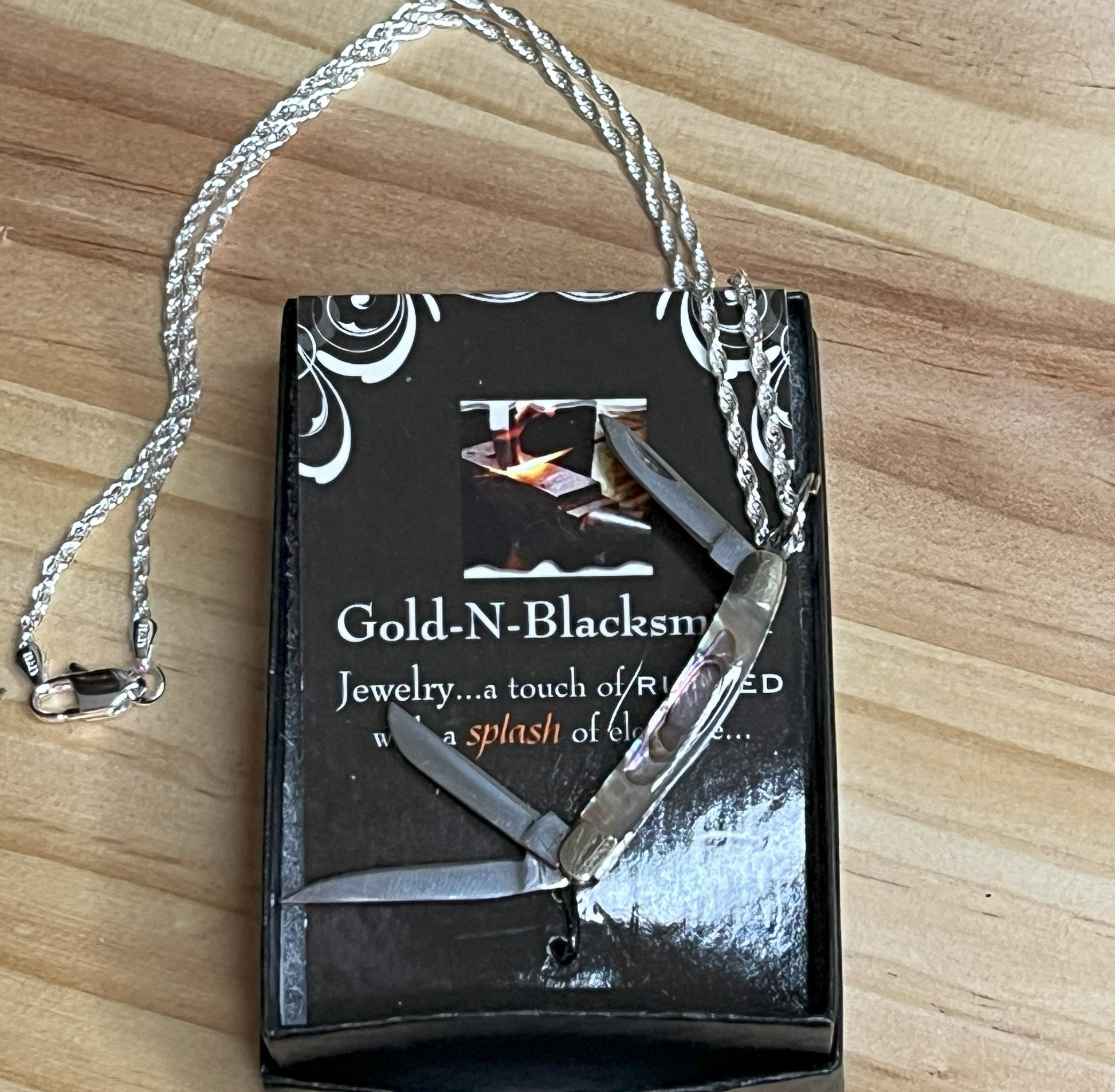 Mini Pocket Knife 1" Stainless Steel Abalone Handle Miniature, 3 Blade Pocket Knife (6020) CedarHill Country Market