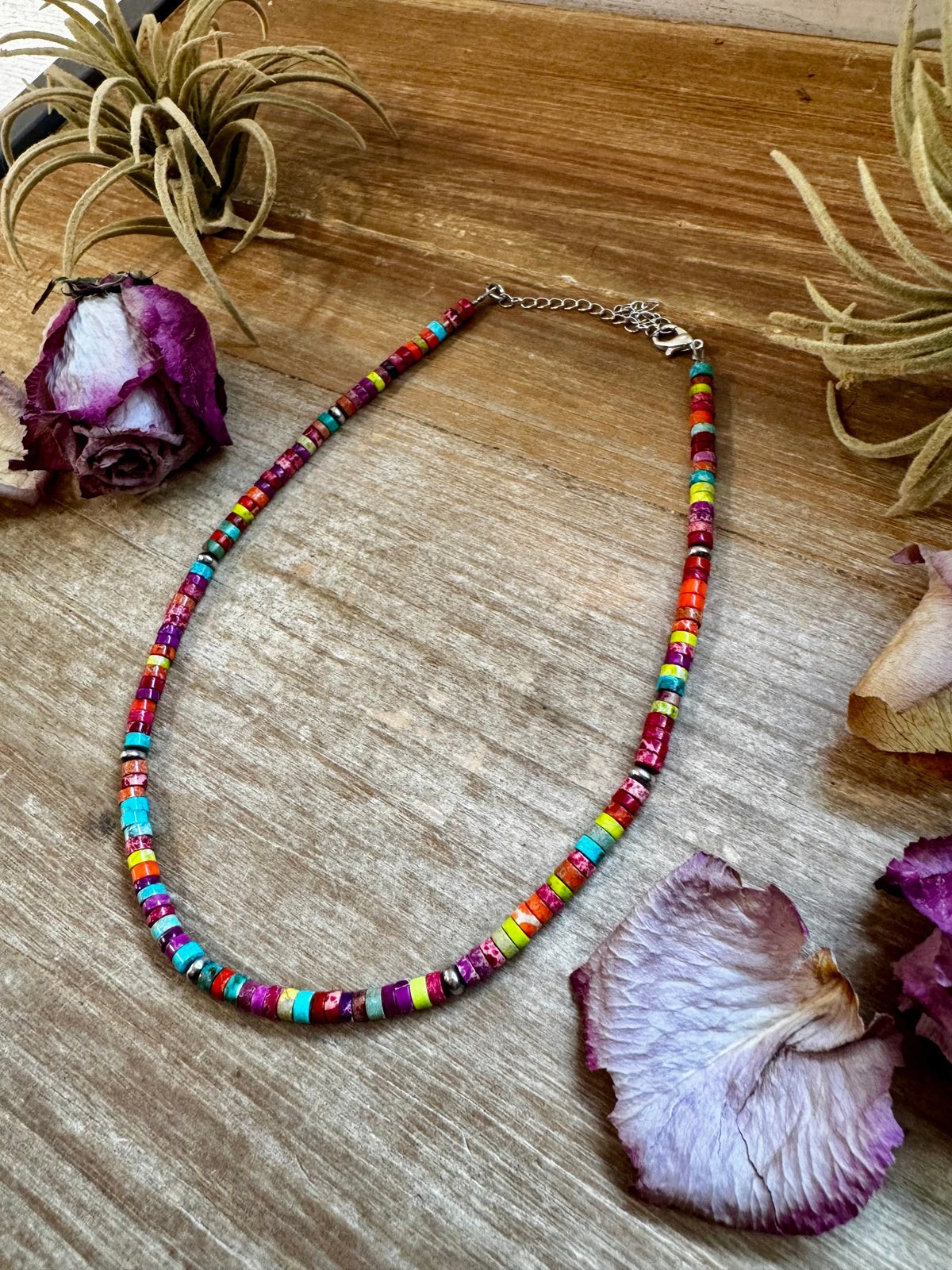 Magnesite Heishi Choker – Sterling Silver Pearls The Bijoux FAB Jewelry