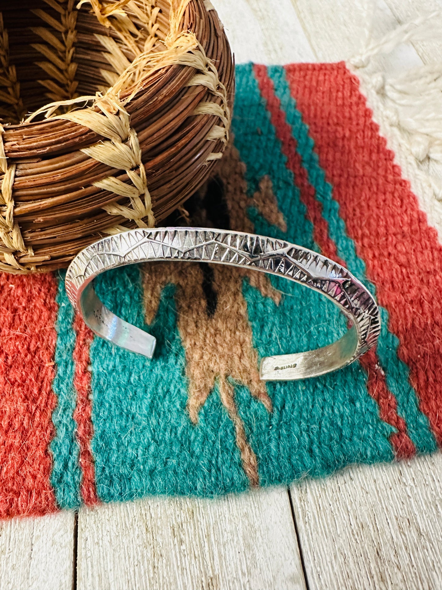 Handcrafted Sterling Silver Cuff Bracelet Nizhoni Traders LLC