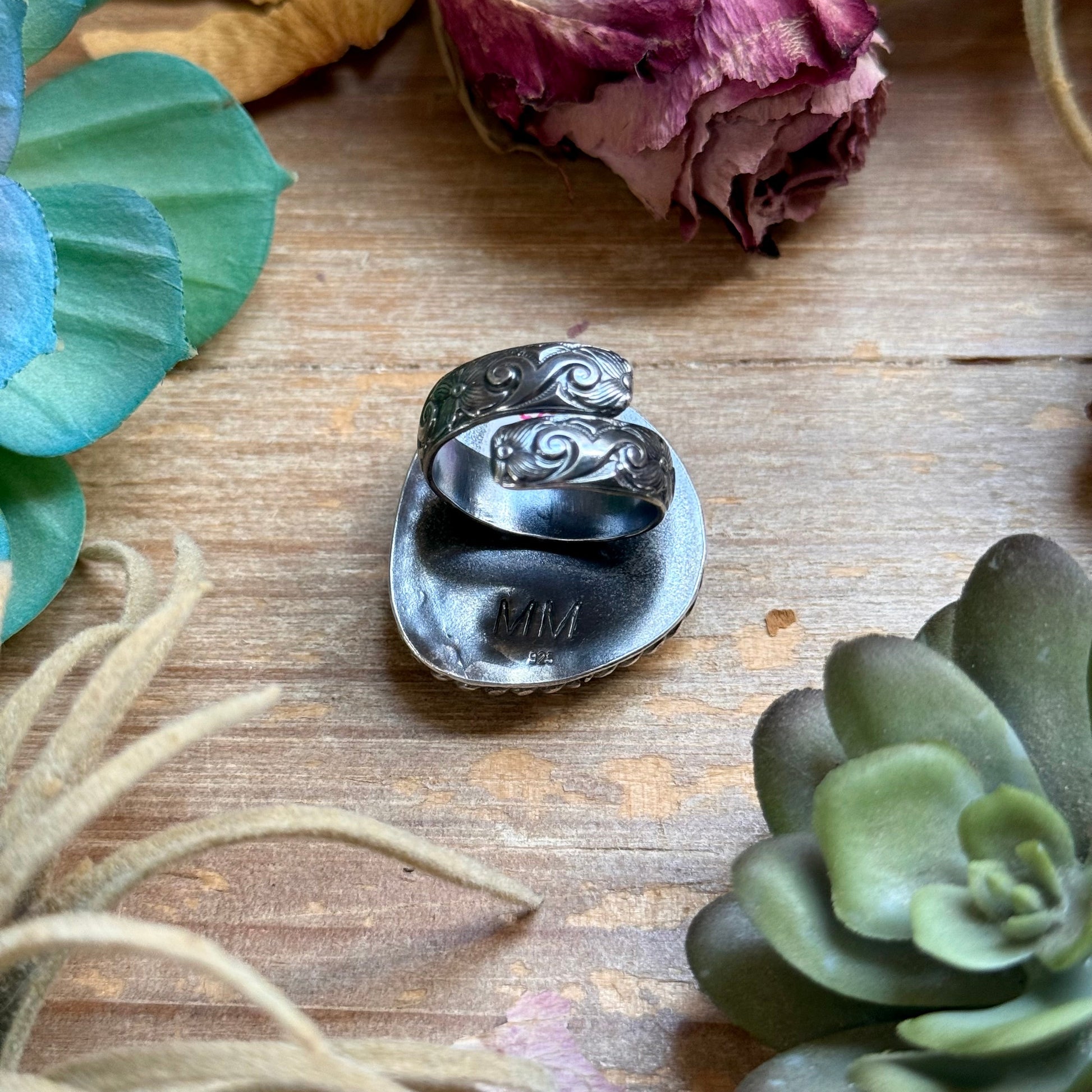 Mj Ring - Turquoise Free Form Adjustable Ring The Bijoux FAB Jewelry