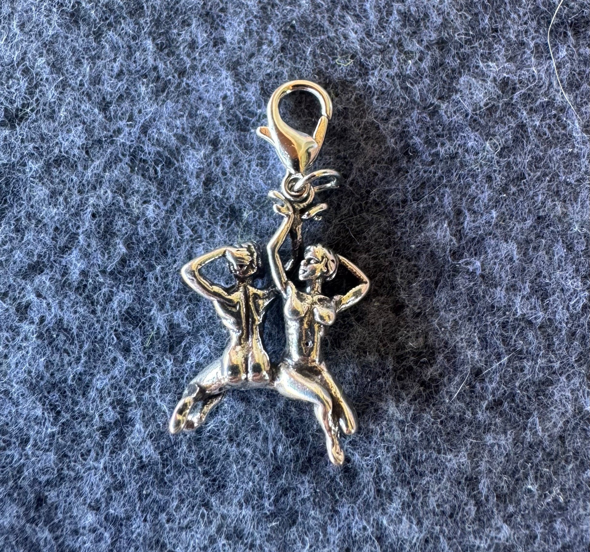 Handcrafted Sterling Silver Gemini/ Twins Charm Nizhoni Traders LLC