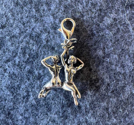 Handcrafted Sterling Silver Gemini/ Twins Charm Nizhoni Traders LLC
