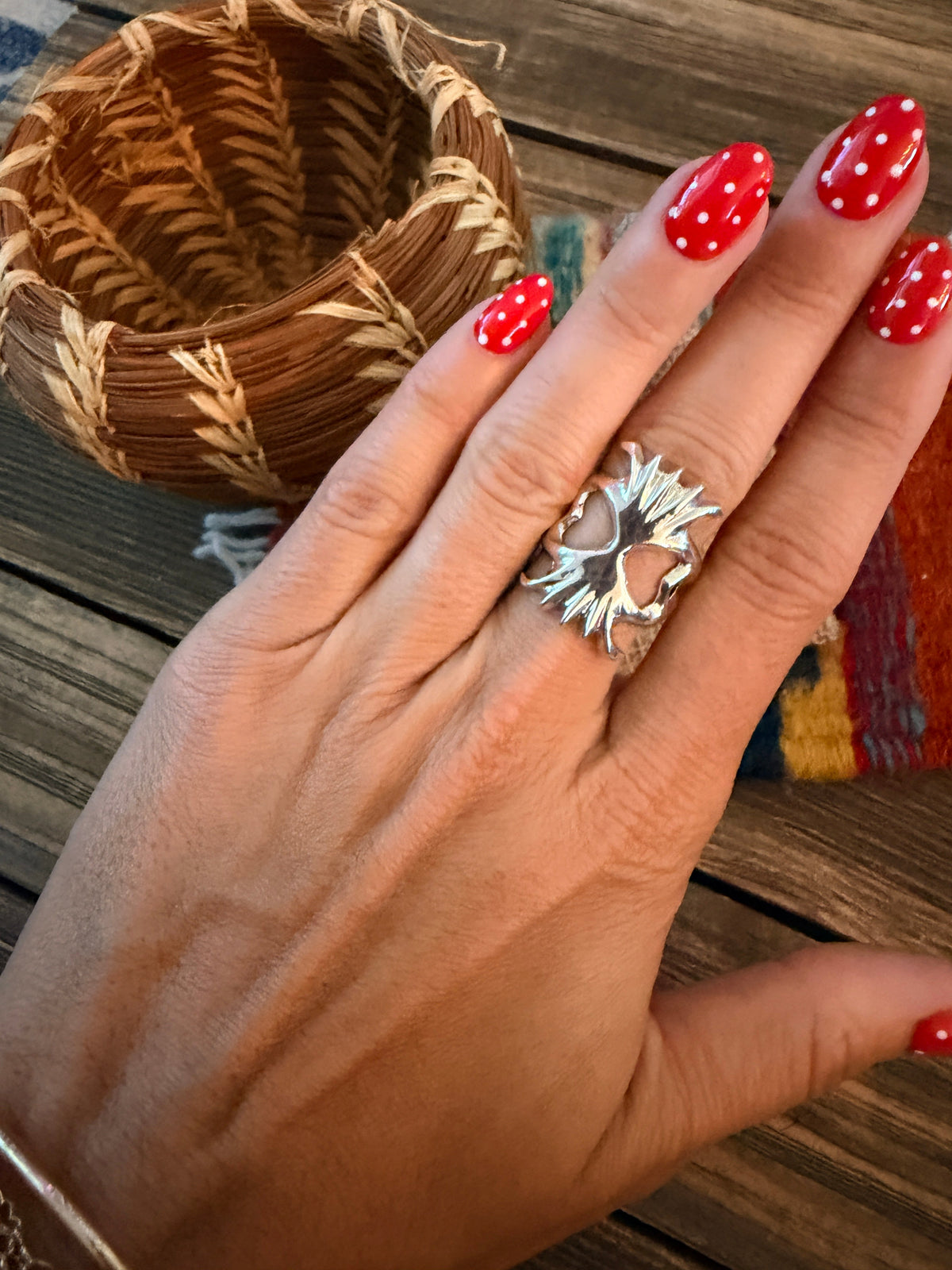 Handcrafted Sterling Silver Band Ring by Francis L. Begay Nizhoni Traders LLC