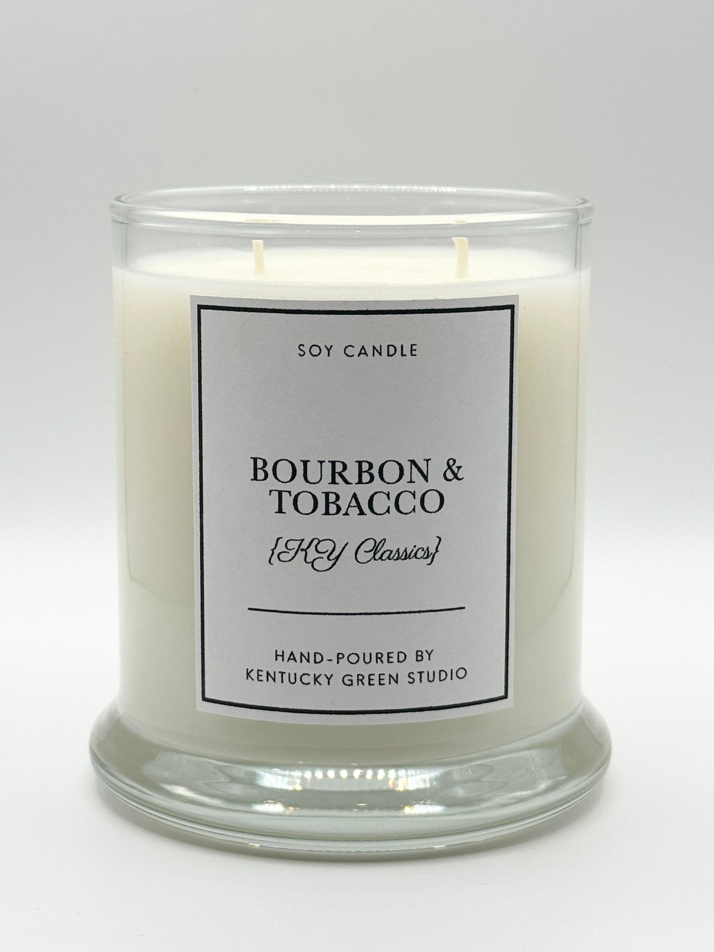 Bourbon & Tobacco Soy Candle Kentucky Green Studio