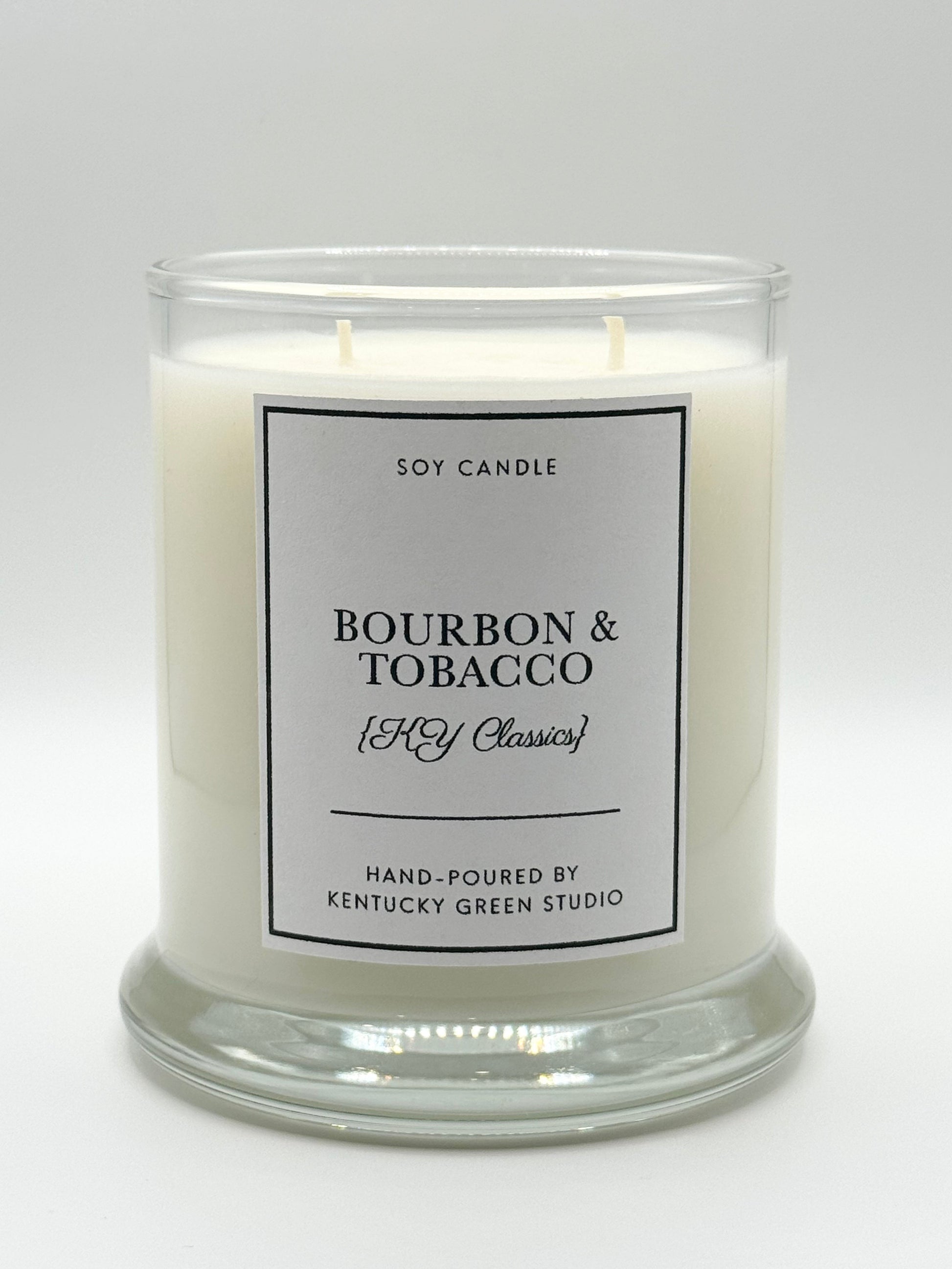 Bourbon & Tobacco Soy Candle Kentucky Green Studio