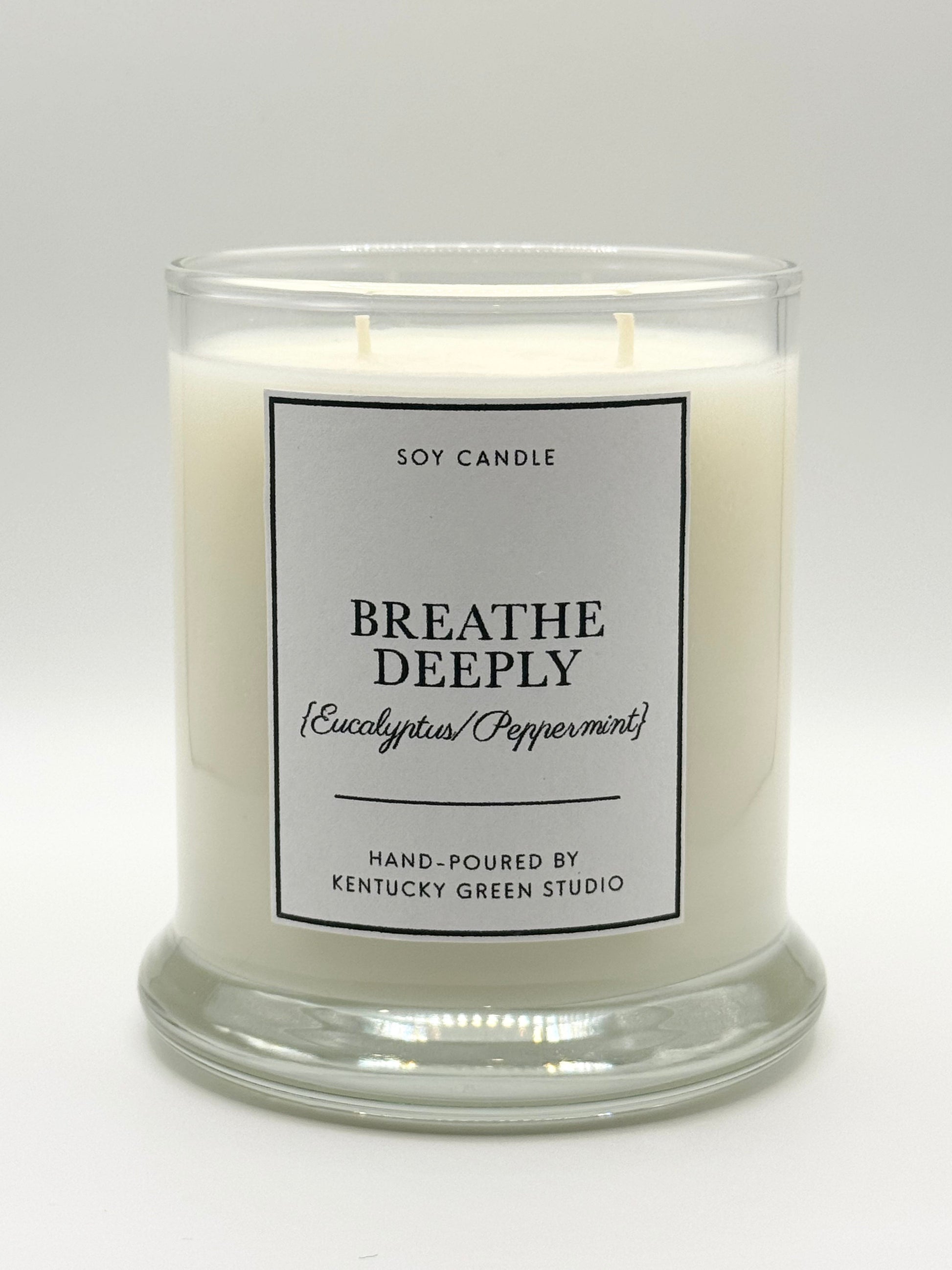 Breathe Deeply Soy Candle Kentucky Green Studio