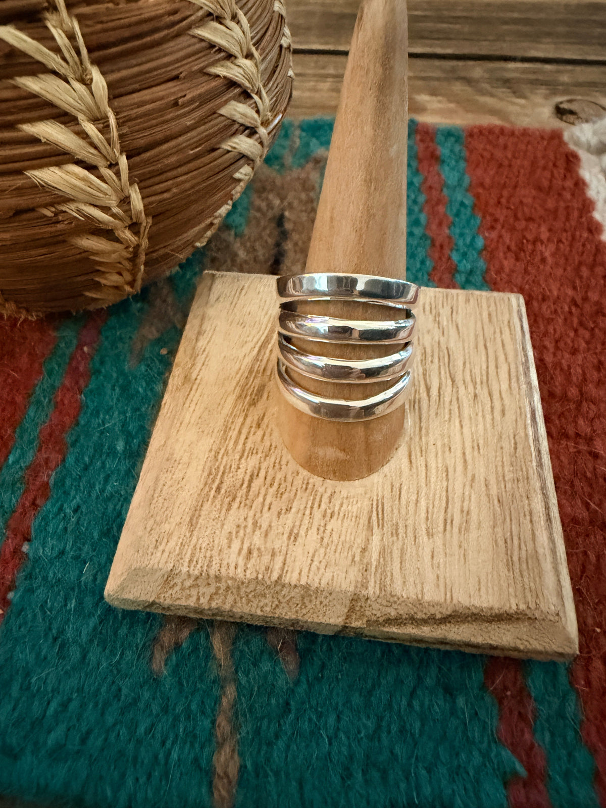 Handcrafted Sterling Silver Band Ring Nizhoni Traders LLC