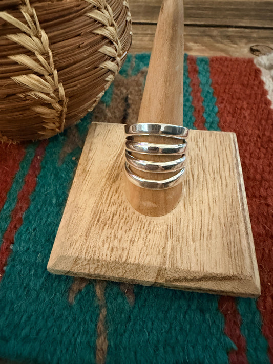 Handcrafted Sterling Silver Band Ring Nizhoni Traders LLC