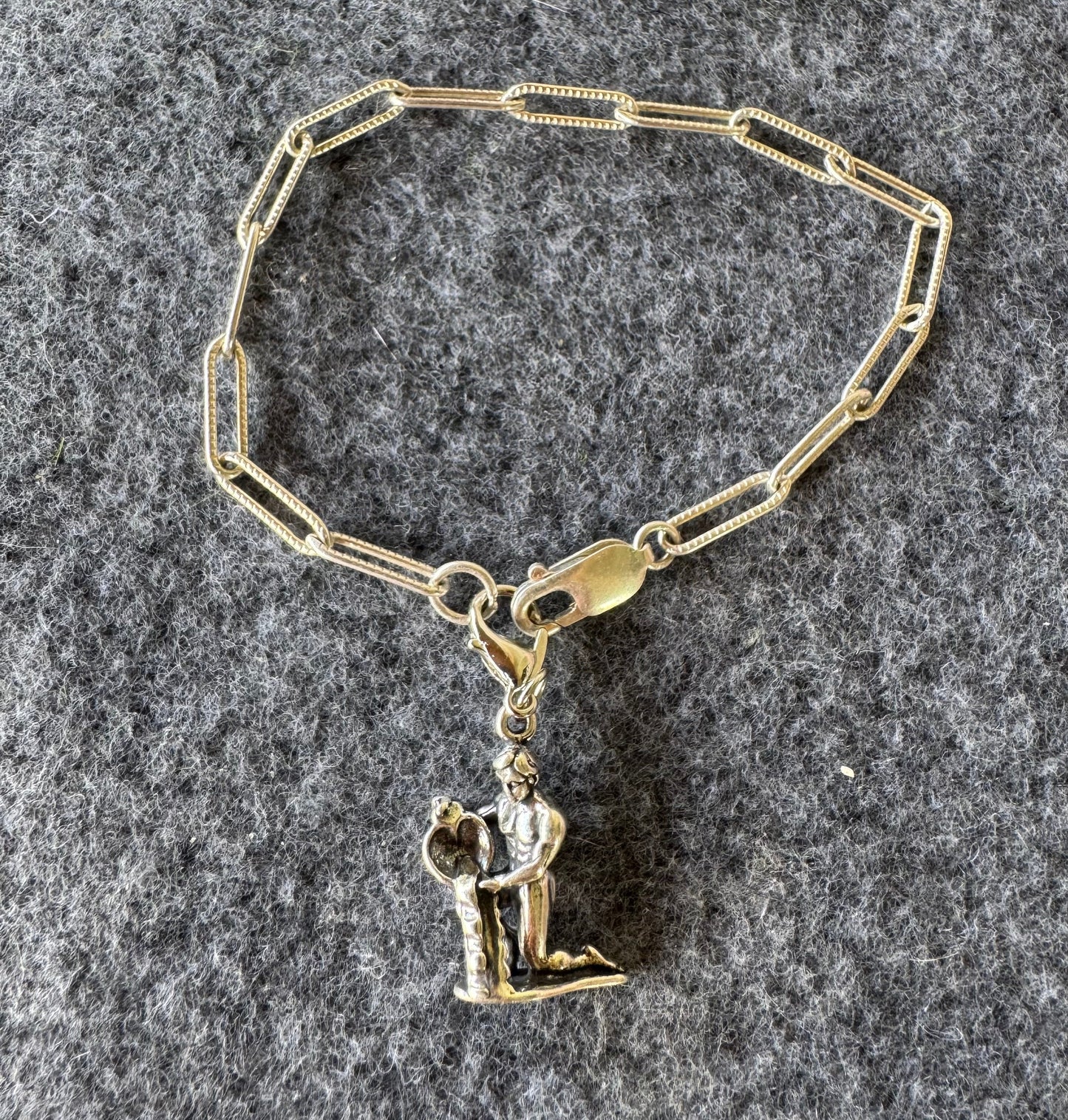 Handcrafted Sterling Silver Aquarius Charm Nizhoni Traders LLC