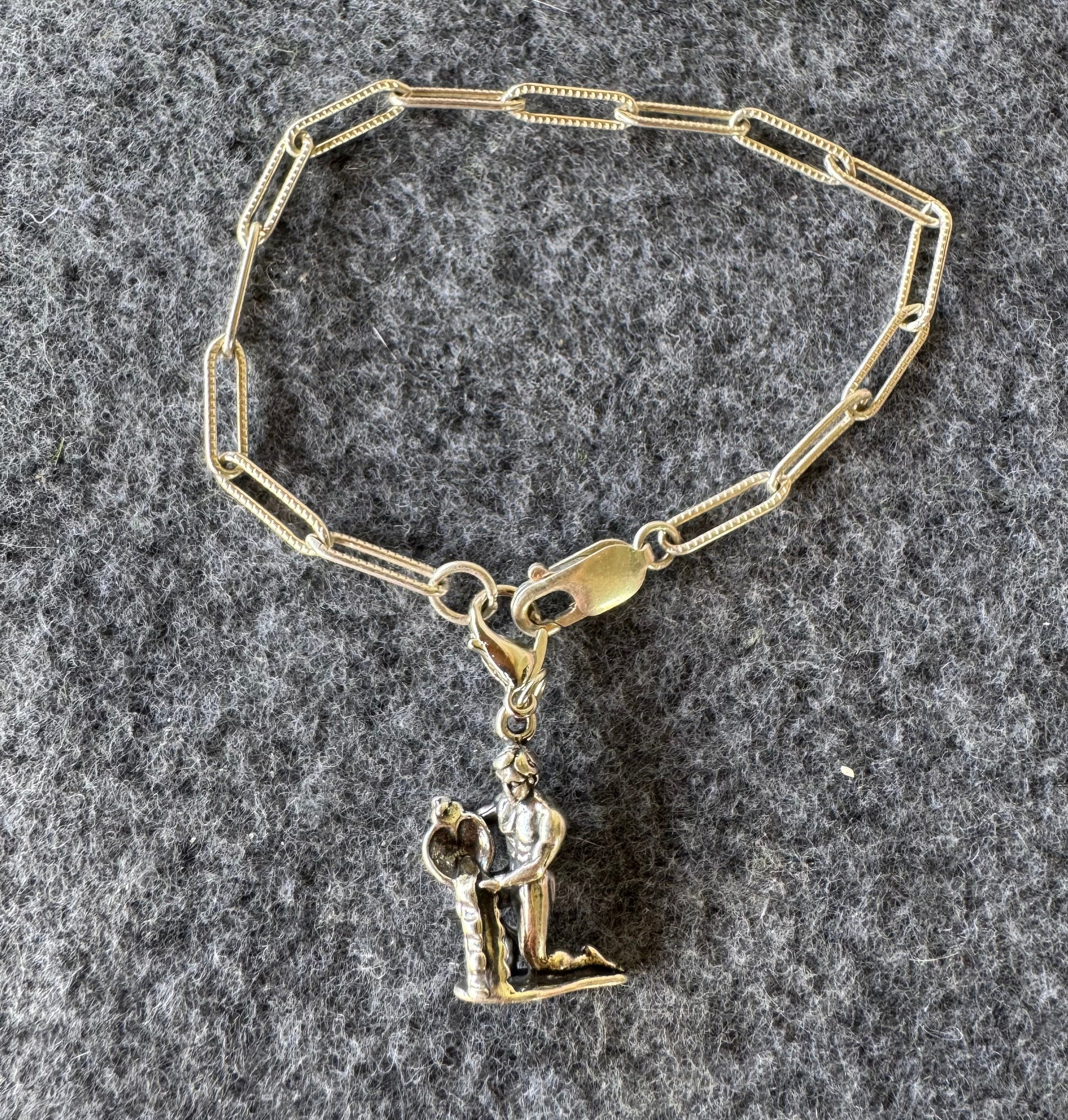 Handcrafted Sterling Silver Aquarius Charm Nizhoni Traders LLC