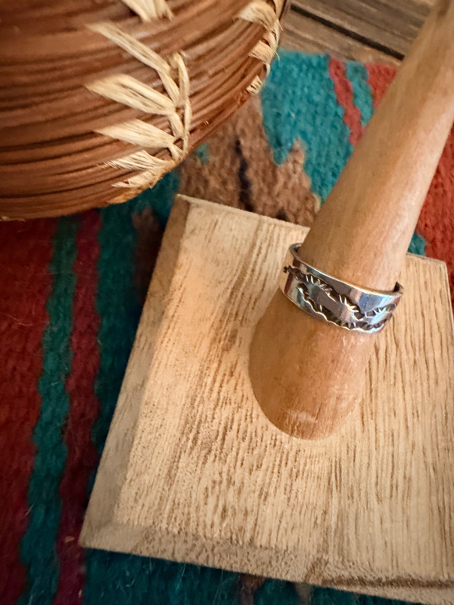 Handcrafted Sterling Silver Band Ring Nizhoni Traders LLC