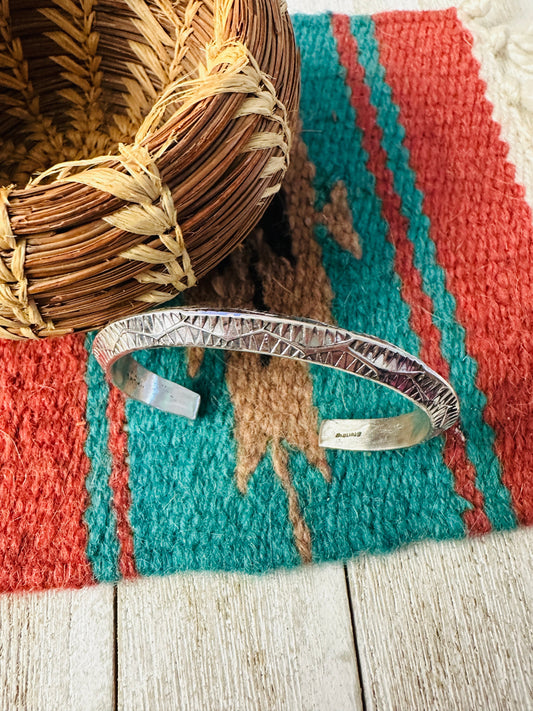 Handcrafted Sterling Silver Cuff Bracelet Nizhoni Traders LLC