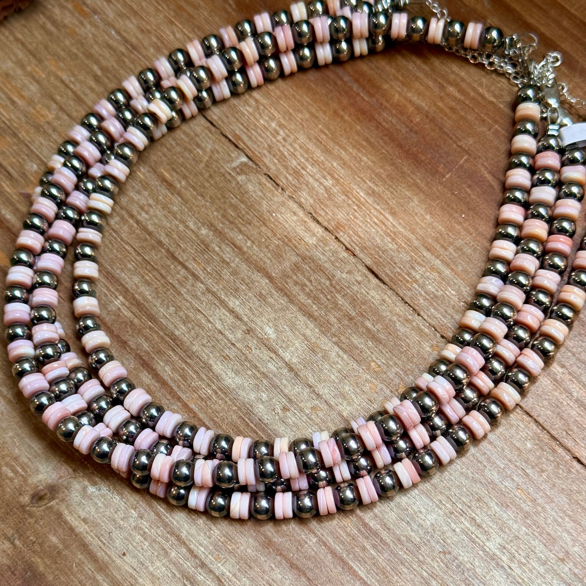 Pink Conch & Sterling Silver Choker 6mm The Bijoux FAB Jewelry